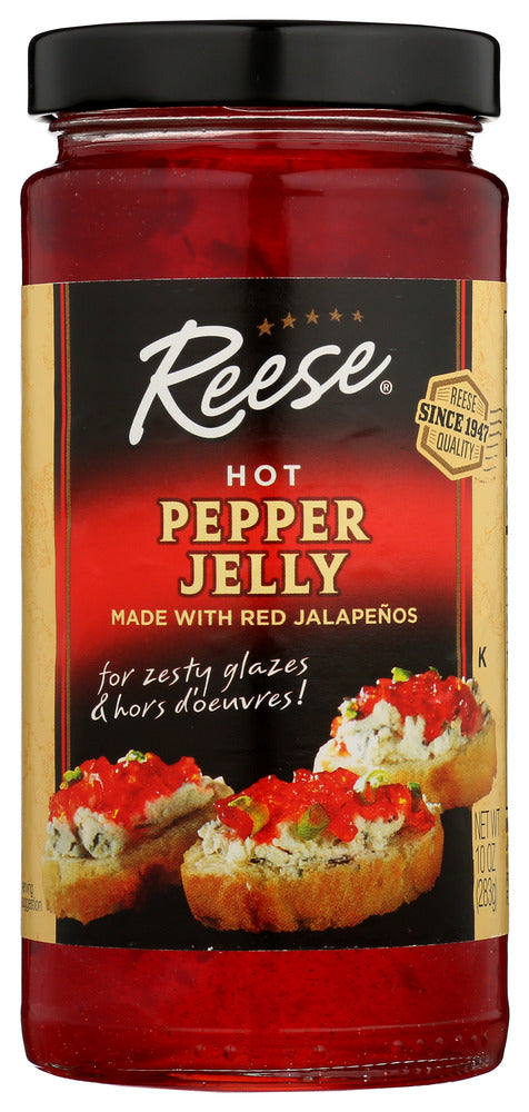 Reese Pepper Jelly Hot with Red Jalapeno - Case of 6 - 10oz