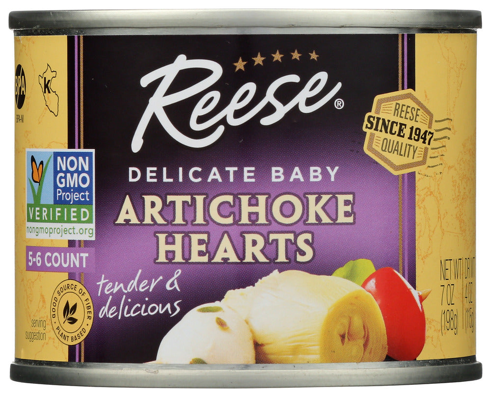 Reese Delicate Baby Artichoke Hearts - Case of 12 - 7 oz