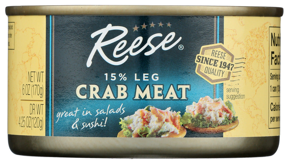 Reese Crabmeat 15% Leg Crabmeat - 6 oz (Case of 12) (Case of 12)