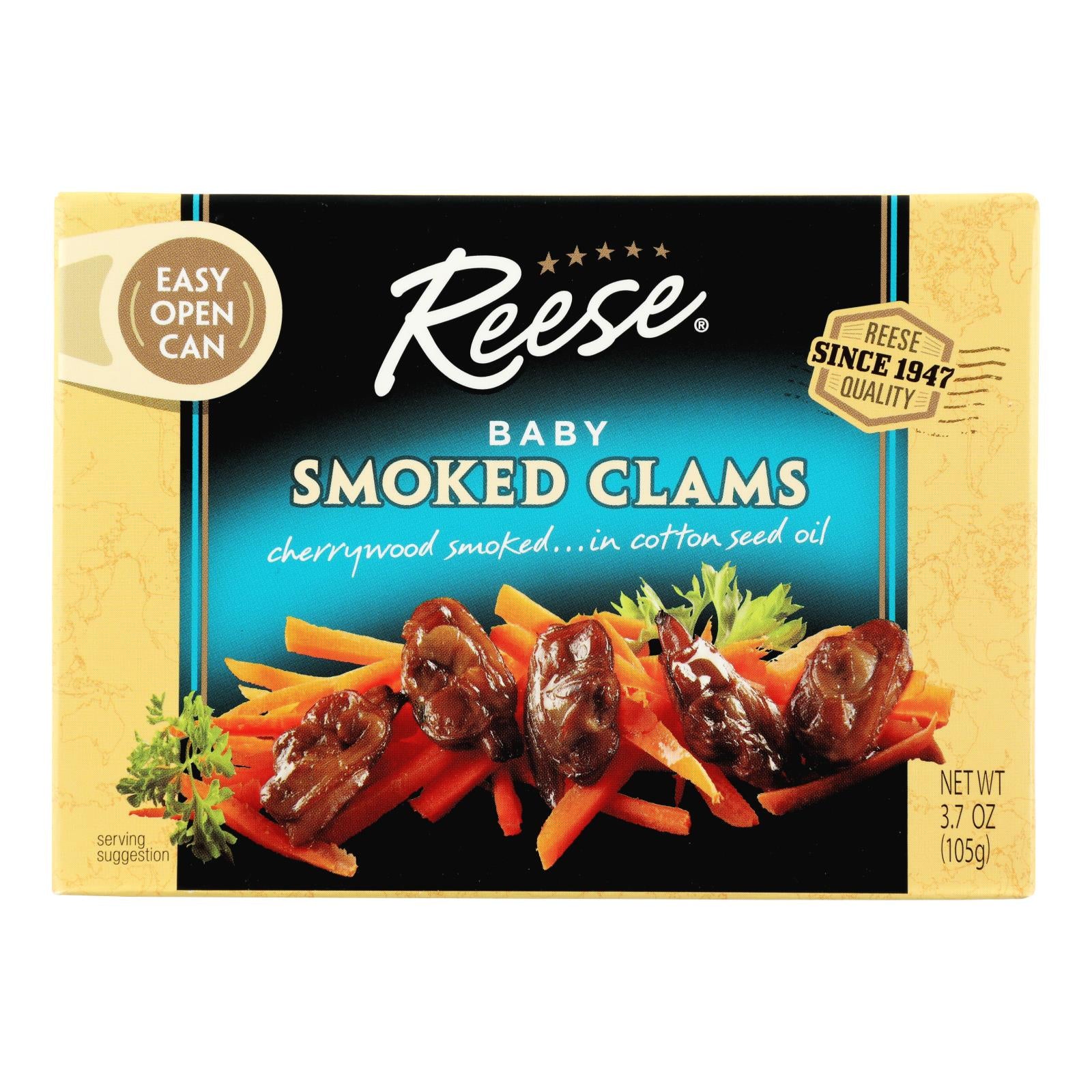 Reese Baby Clams - Smoked - 3.66 Oz - Case Of 10