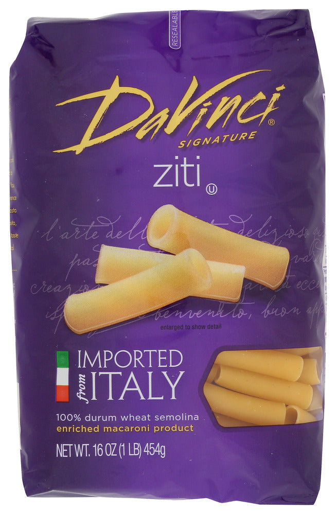 DaVinci Pasta Ziti - Case of 12 - 16 oz