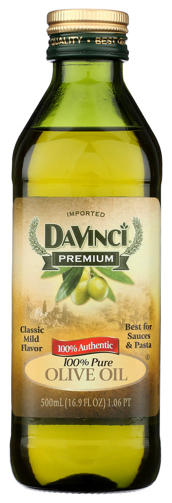 DaVinci Oil Olive Pure 100% 500ML - Case of 12 - 16.9 oz
