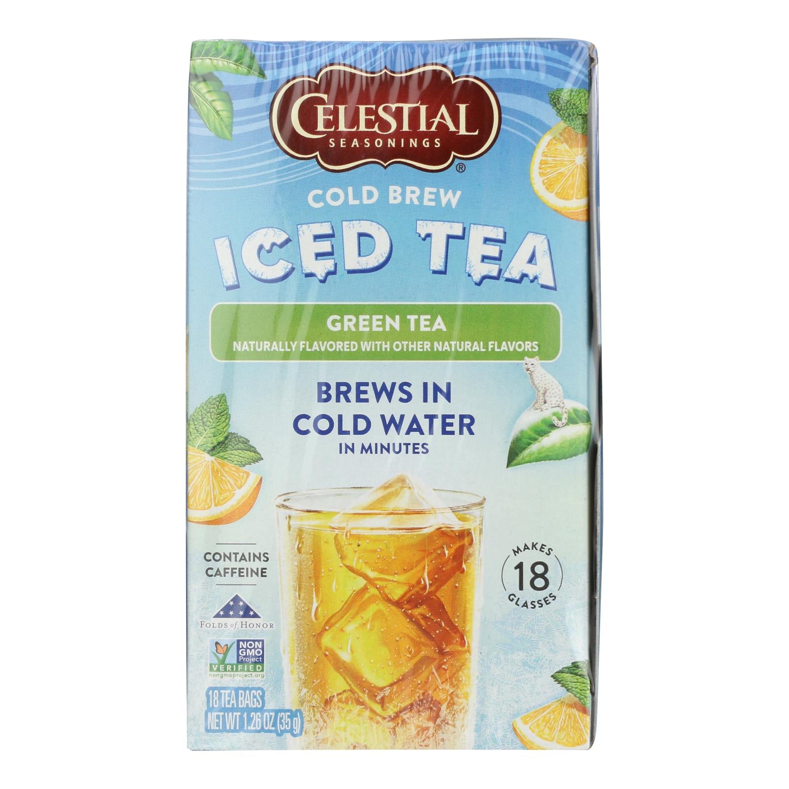 Celestial Seasonings - Ice Tea Cold Brw Green - Case Of 6-18 Bag