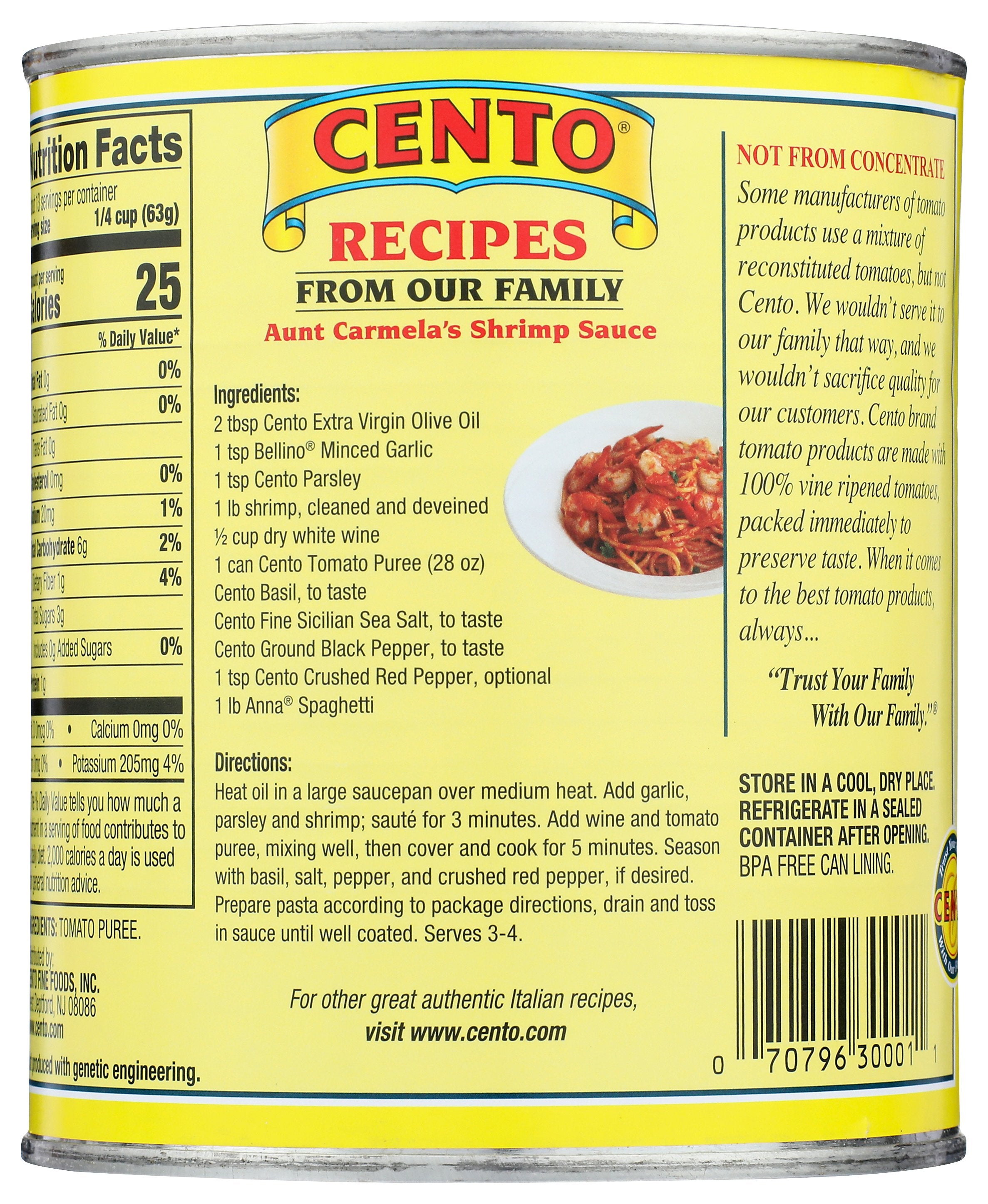 CENTO TOMATO PUREE - Case of 12