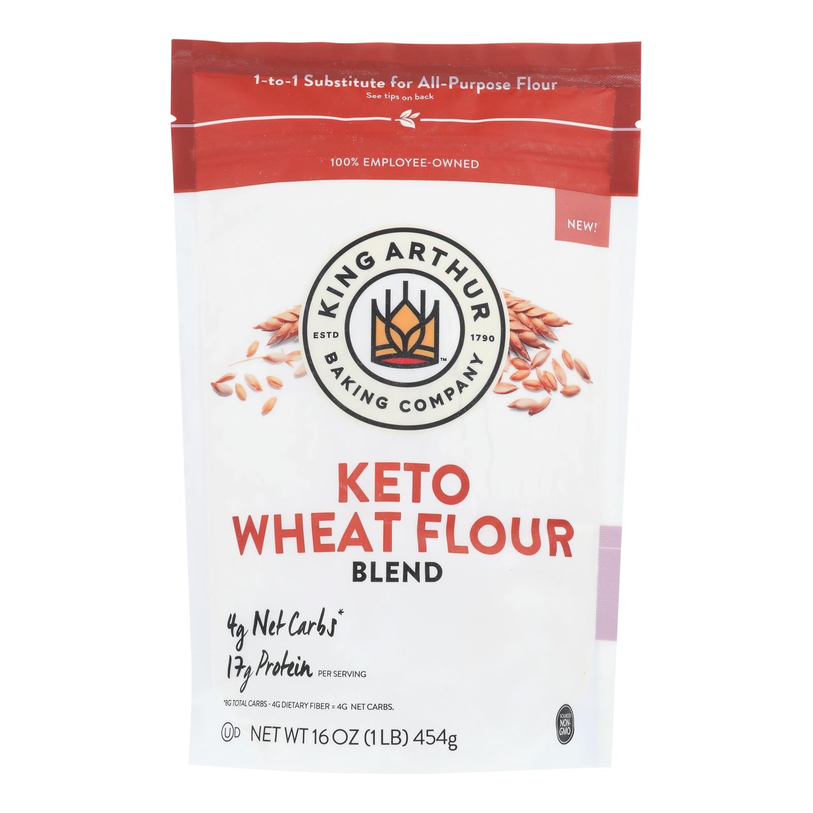 King Arthur Baking Company - Flour Wheat Keto - Case Of 4-16 Oz