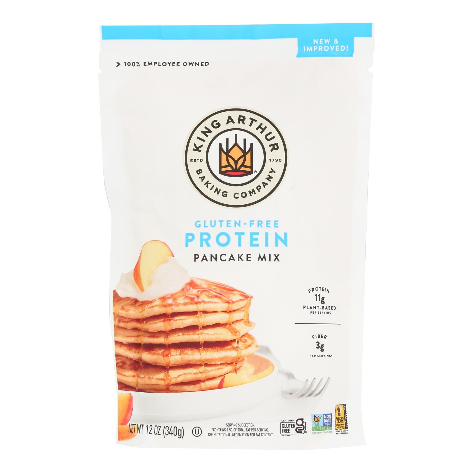 King Arthur Baking Company - Mix Pncake Protein Gluten Free - Case of 6-12 OZ