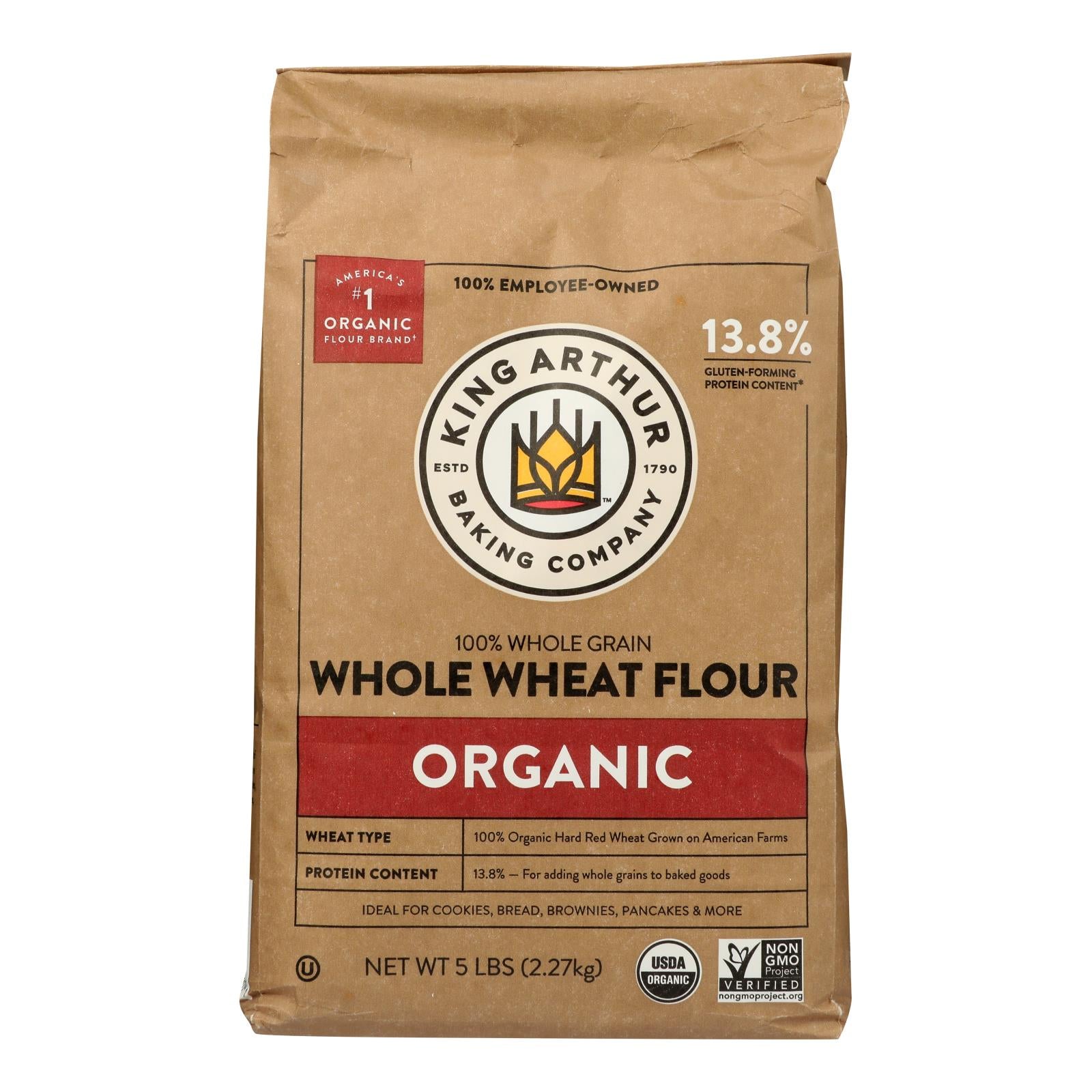 King Arthur Whole Wheat Flour  - Case Of 6 - 5 #