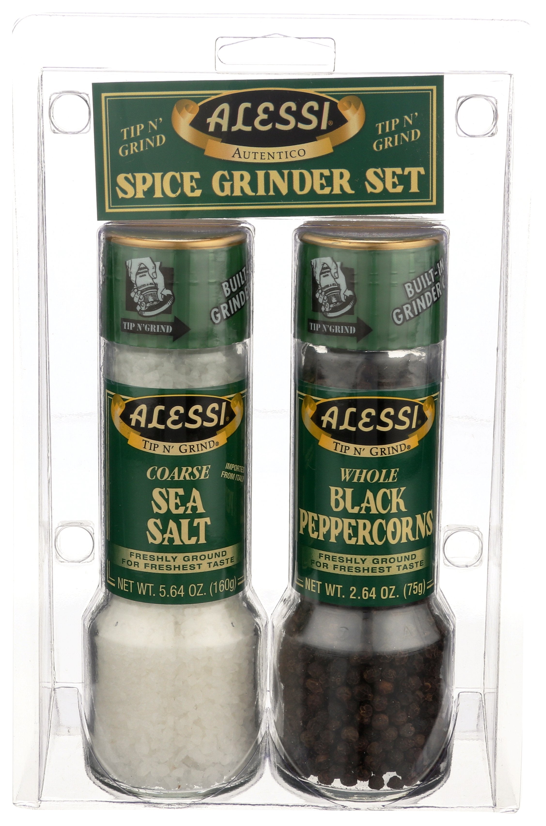 ALESSI GRINDER SEA SALT BLK PRCRN SET - Case of 6