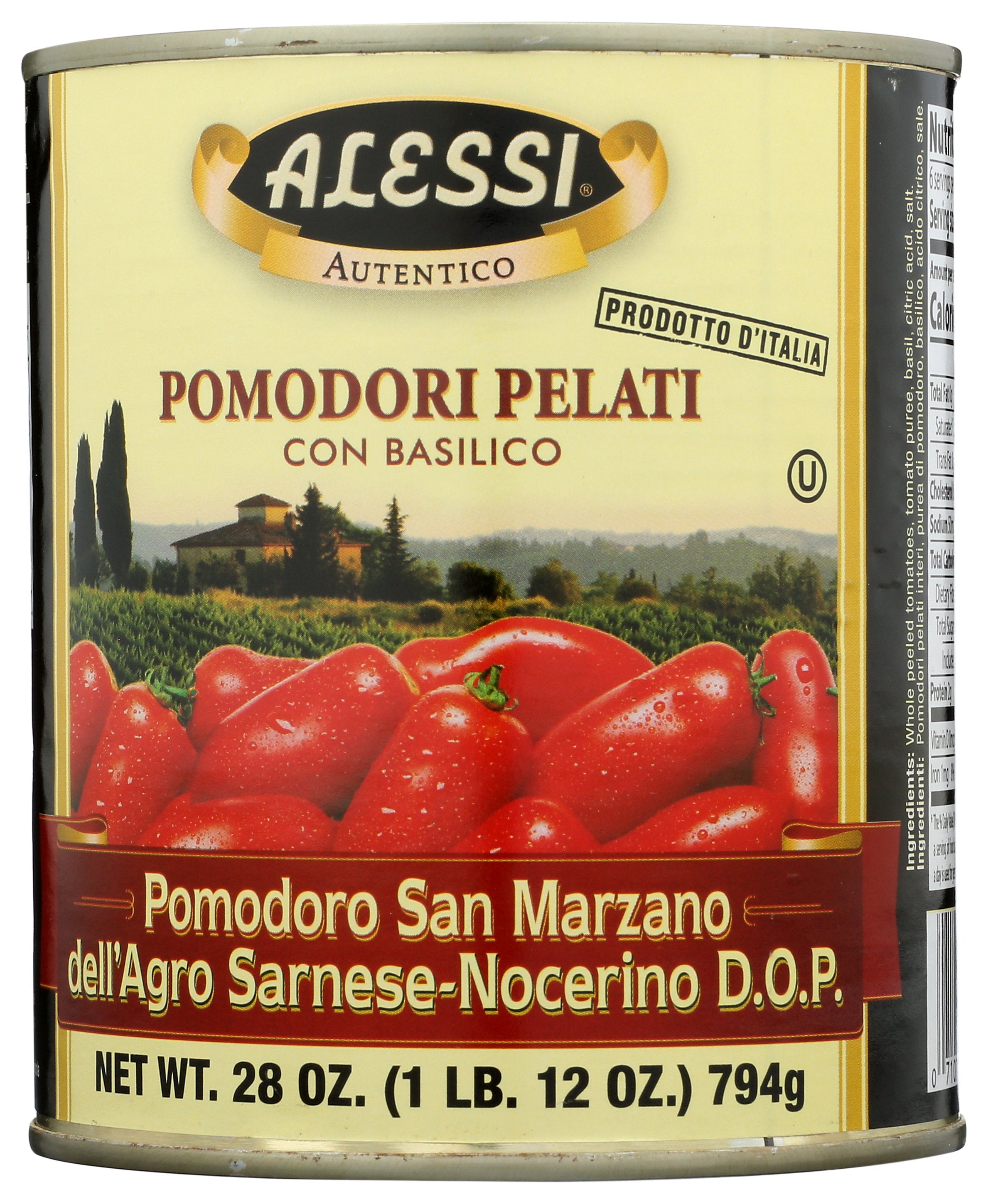 ALESSI TOMATO PEELED SAN MARZANO - Case of 12