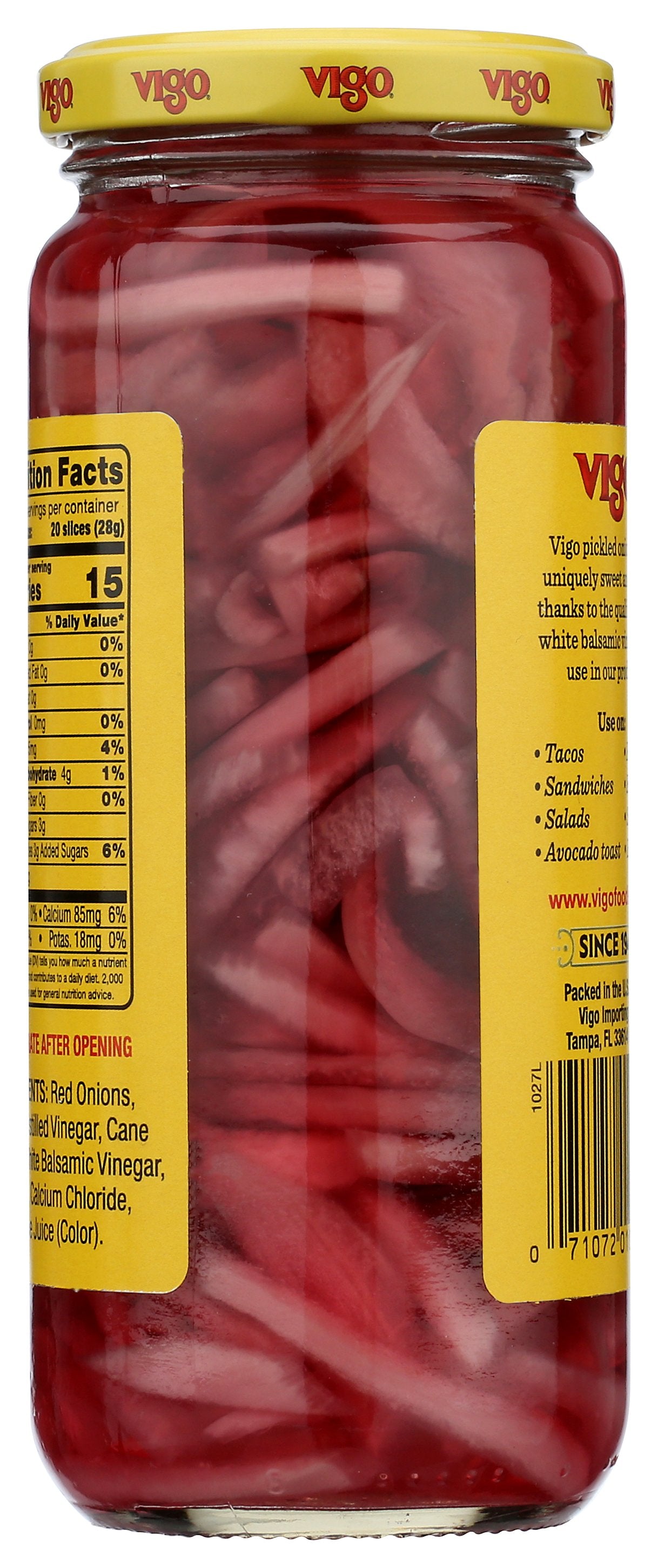 VIGO ONIONS PICKLED RED - Case of 6