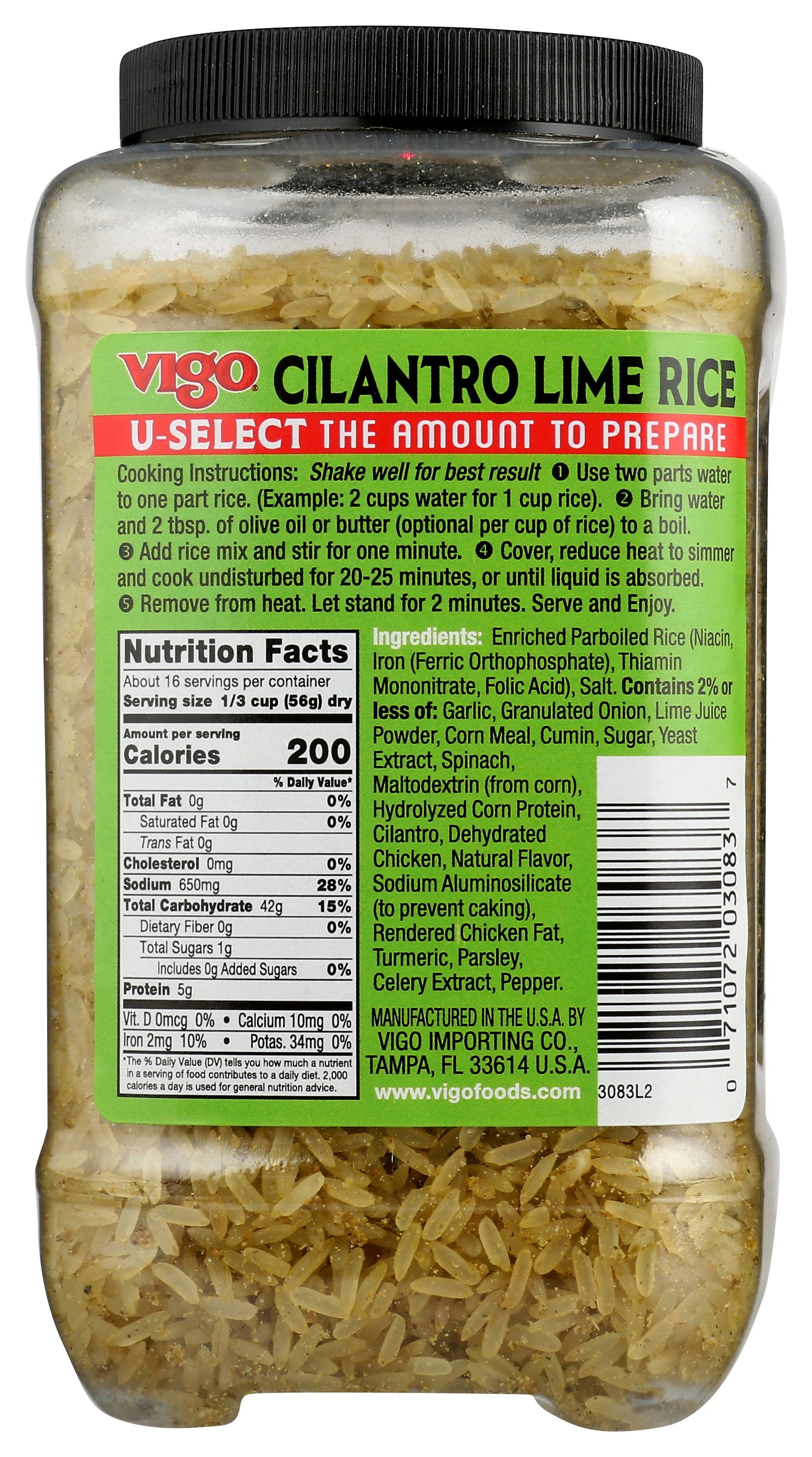 VIGO RICE CILANTRO LIME - Case of 4