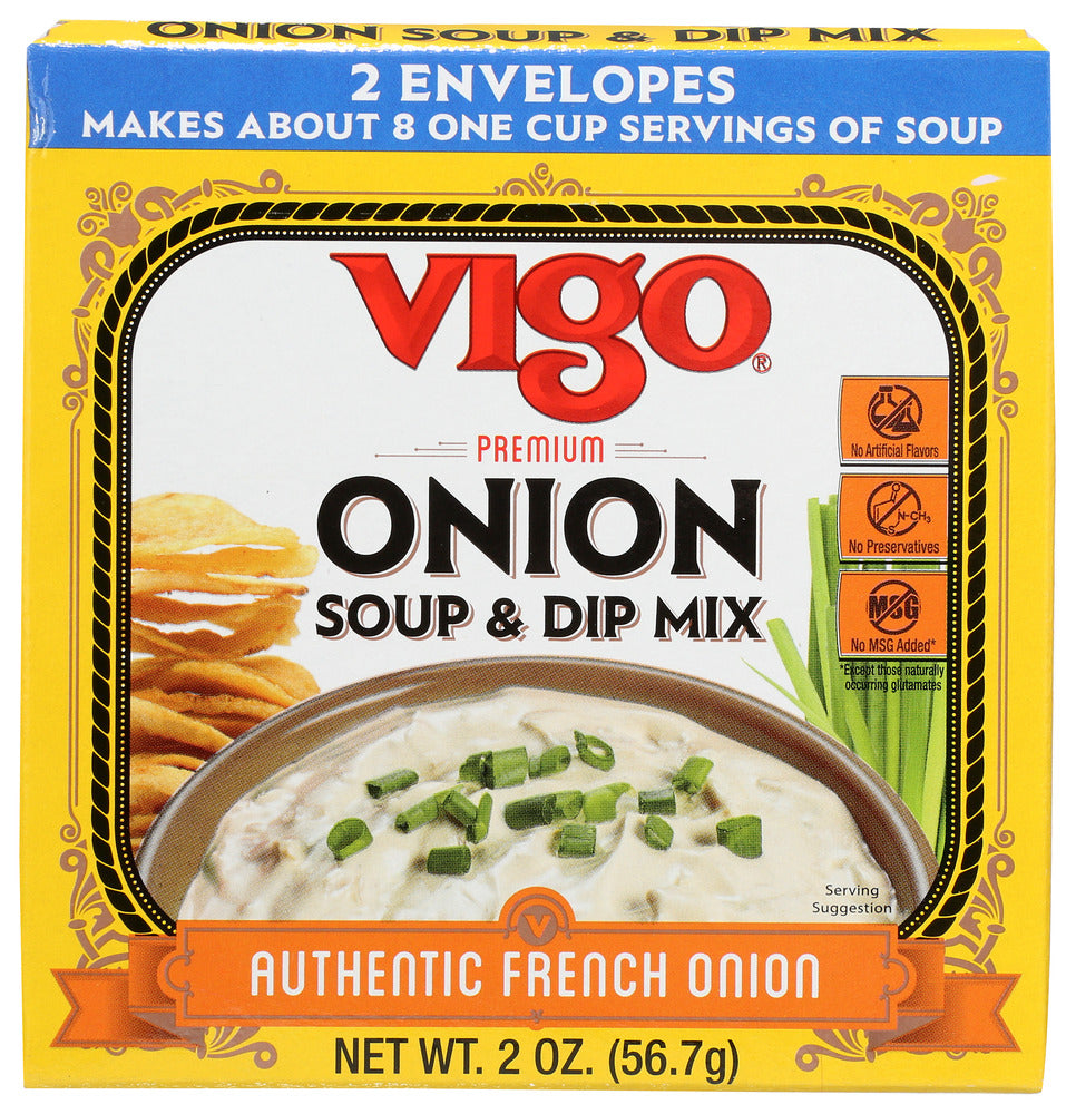Vigo Dip French Onion Soup Mix - Case of 12 - 2 oz