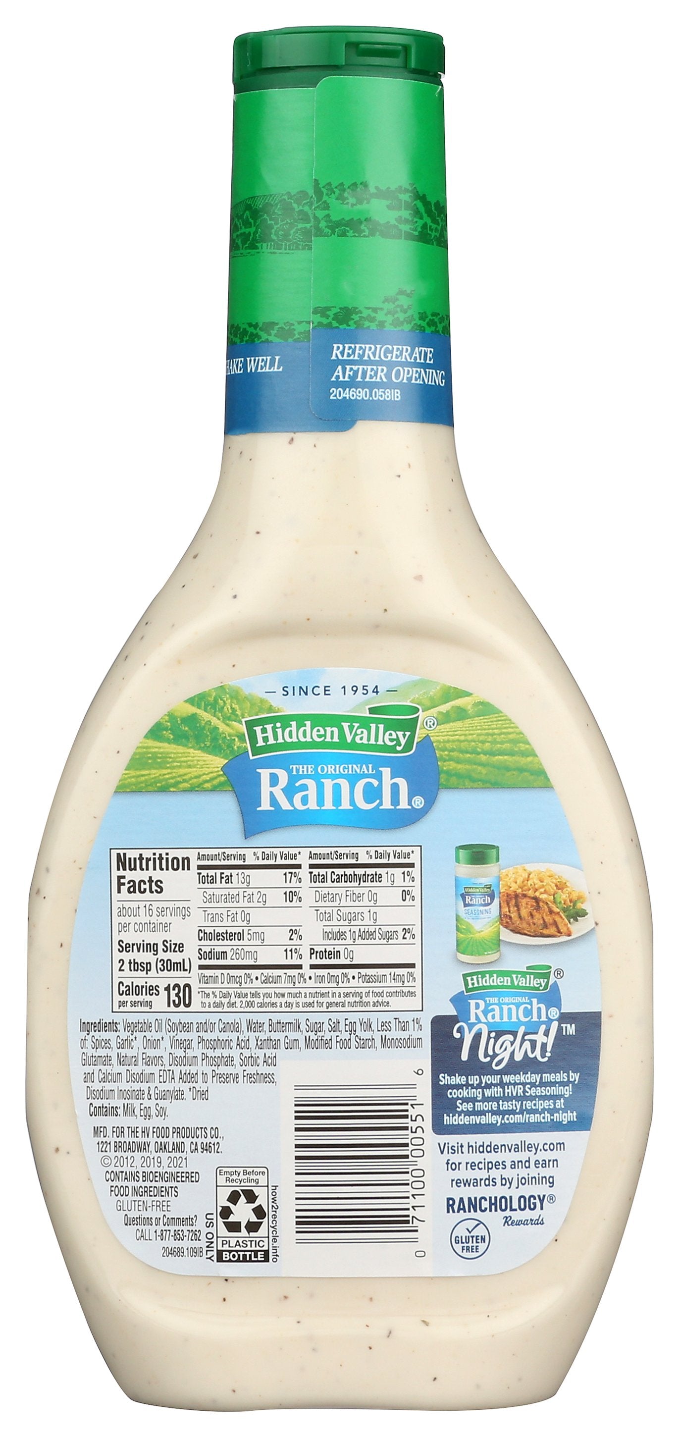 HIDDEN VALLEY RANCH DRESSING RANCH PLSTC - Case of 6