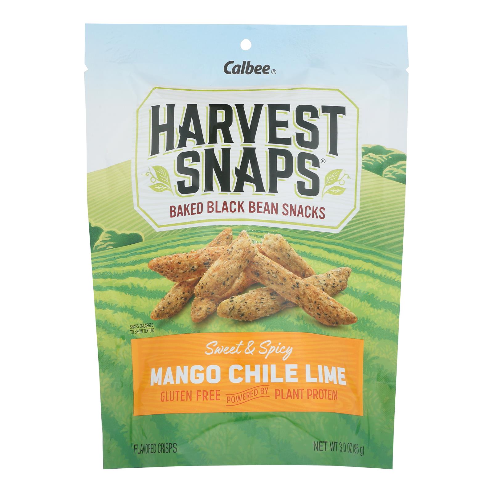Calbee Snapea Crisp - Black Bean Crisps - Mango Chile Lime - Case Of 12 - 3 Oz