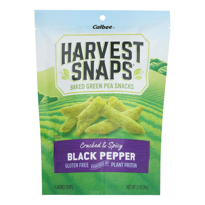 Calbee Snapea Crisp - Snapea Crisps - Black Pepper - Case Of 12 - 3.3 Oz