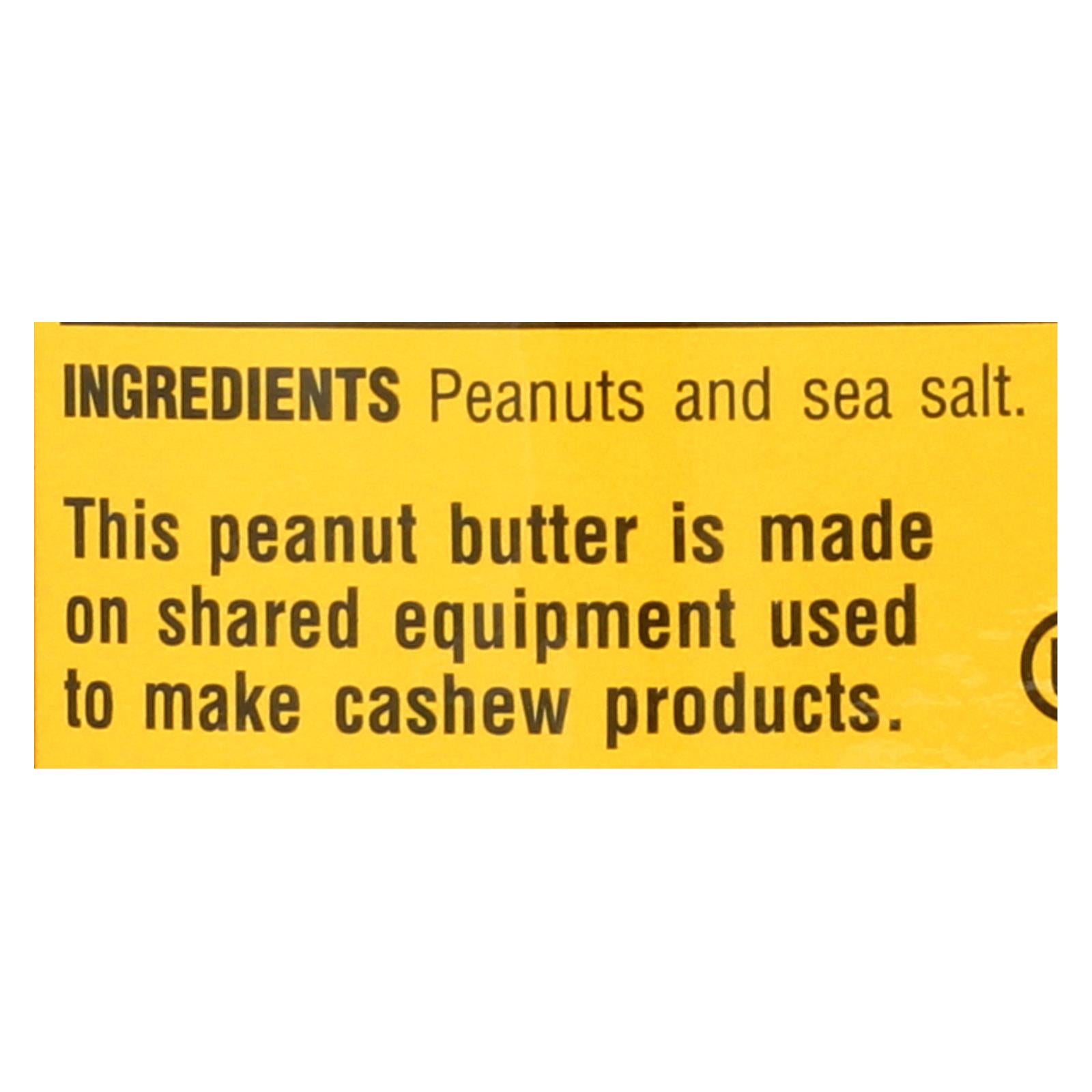 Cream Nut Peanut Butter - Smooth - Natural - Case of 6 - 17 oz