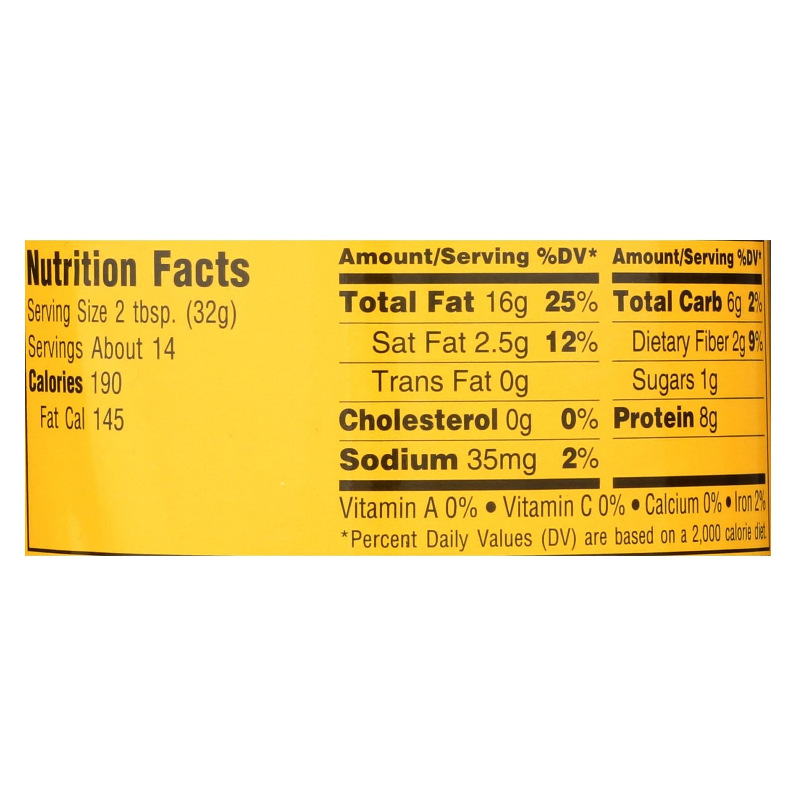 Cream Nut Peanut Butter - Smooth - Natural - Case of 6 - 17 oz