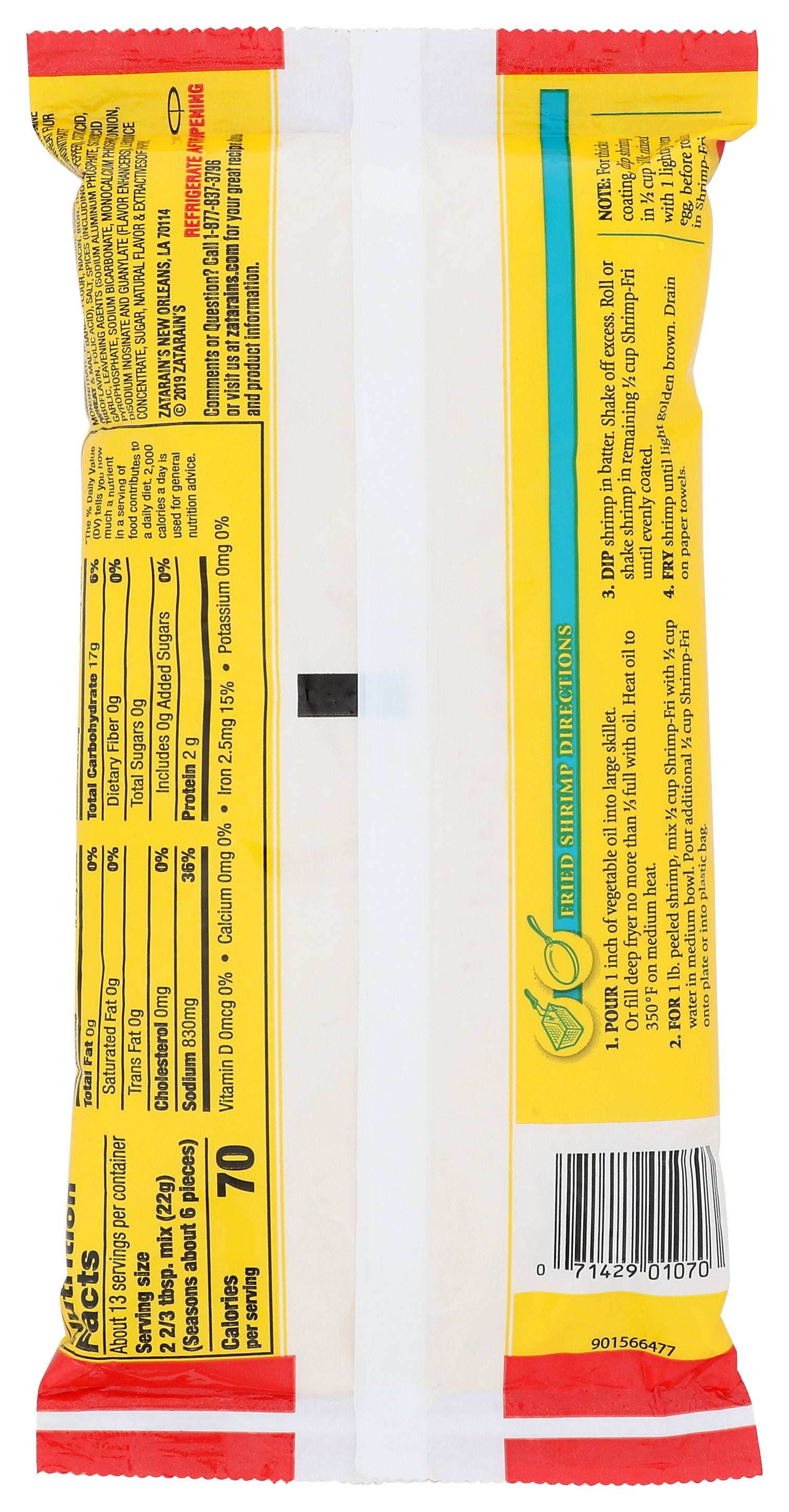 ZATARAINS SSNNG SHRIMP FRY SEASND - Case of 12