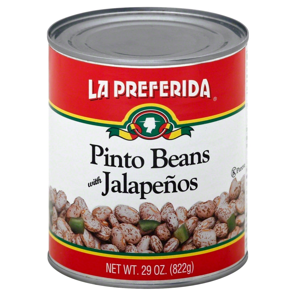 La Preferida Pinto Beans with Jalapeños - Case of 12 - 29 OZ