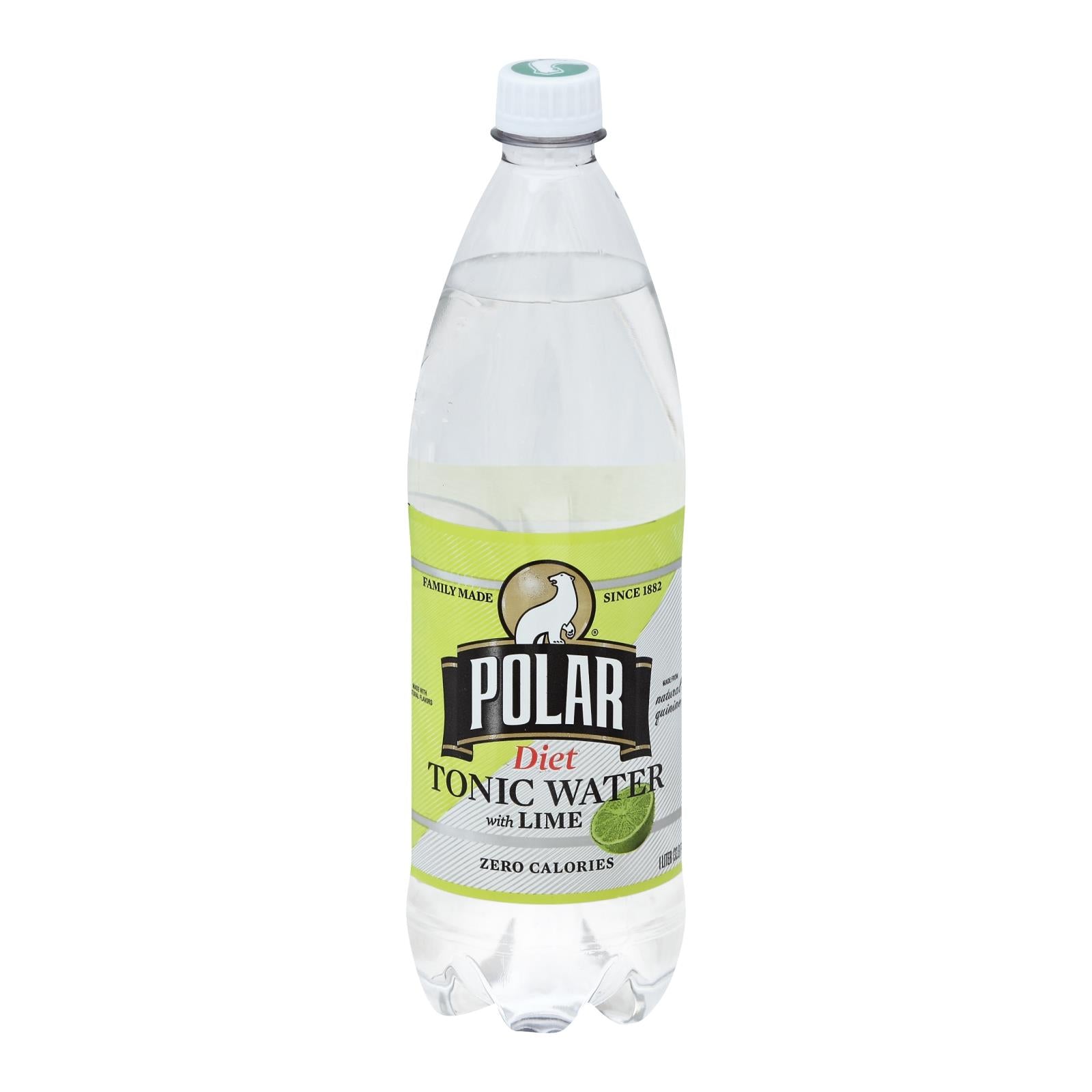 Polar Beverages Tonic - Lime - Diet - Case of 12 - 33.8 fl oz