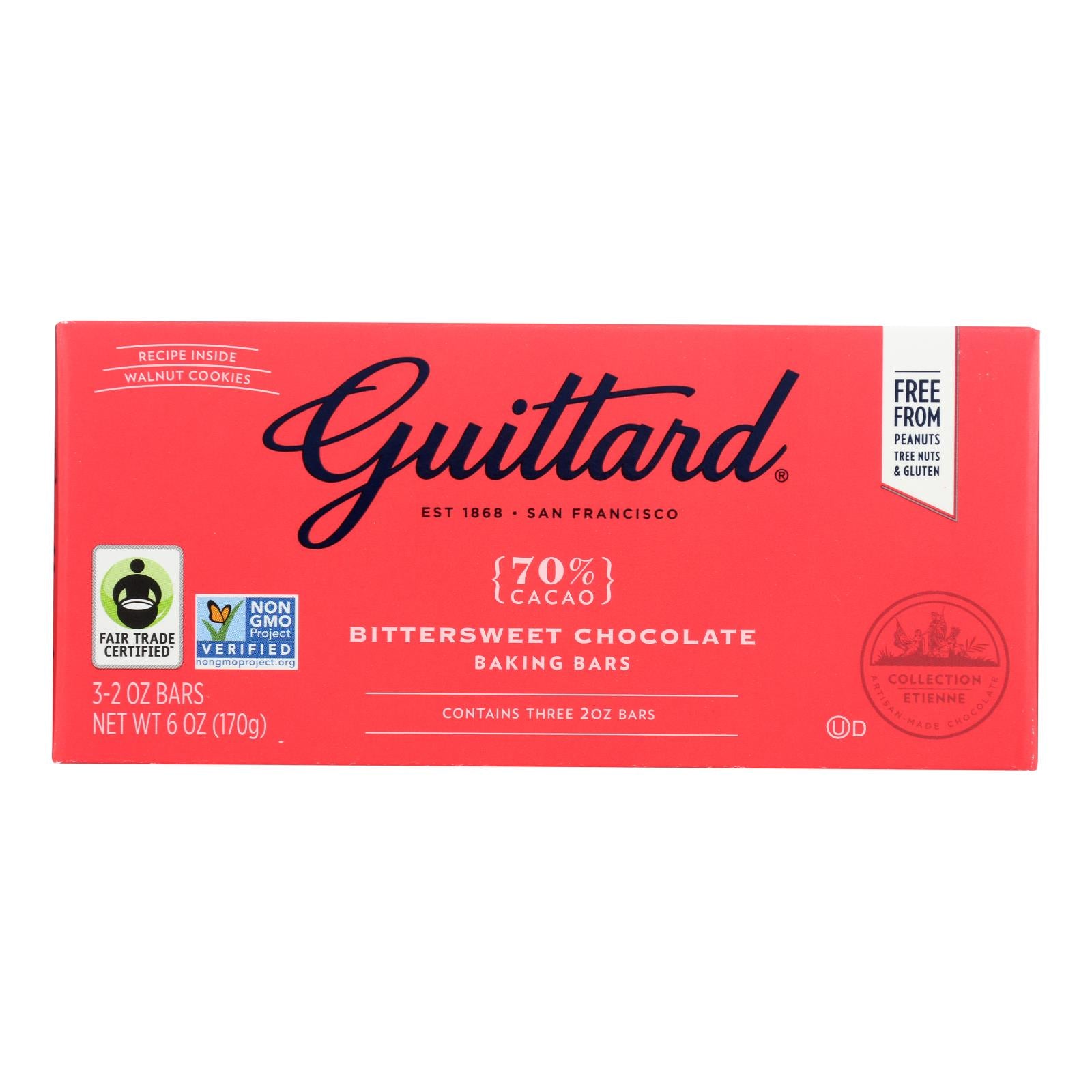 Guittard Chocolate Variety Mix - Unsweetened Bittersweet and Semisweet - Case of 12 - 2 oz.