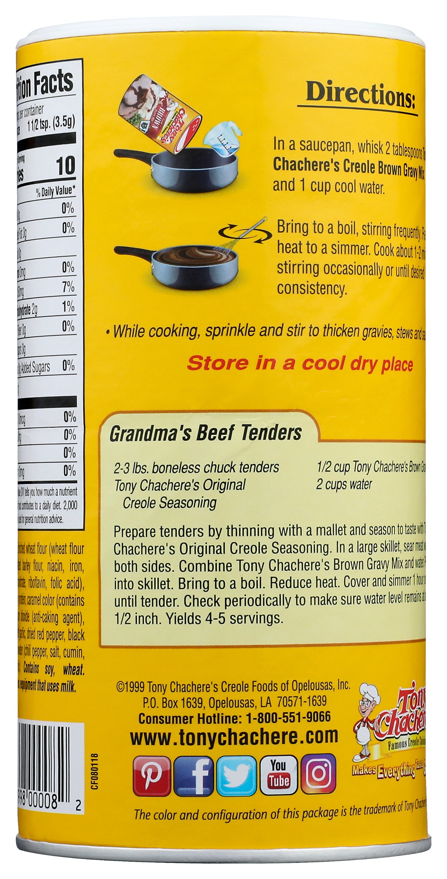 TONY CHACHERES MIX GRAVY INSTNT BROWN - Case of 12