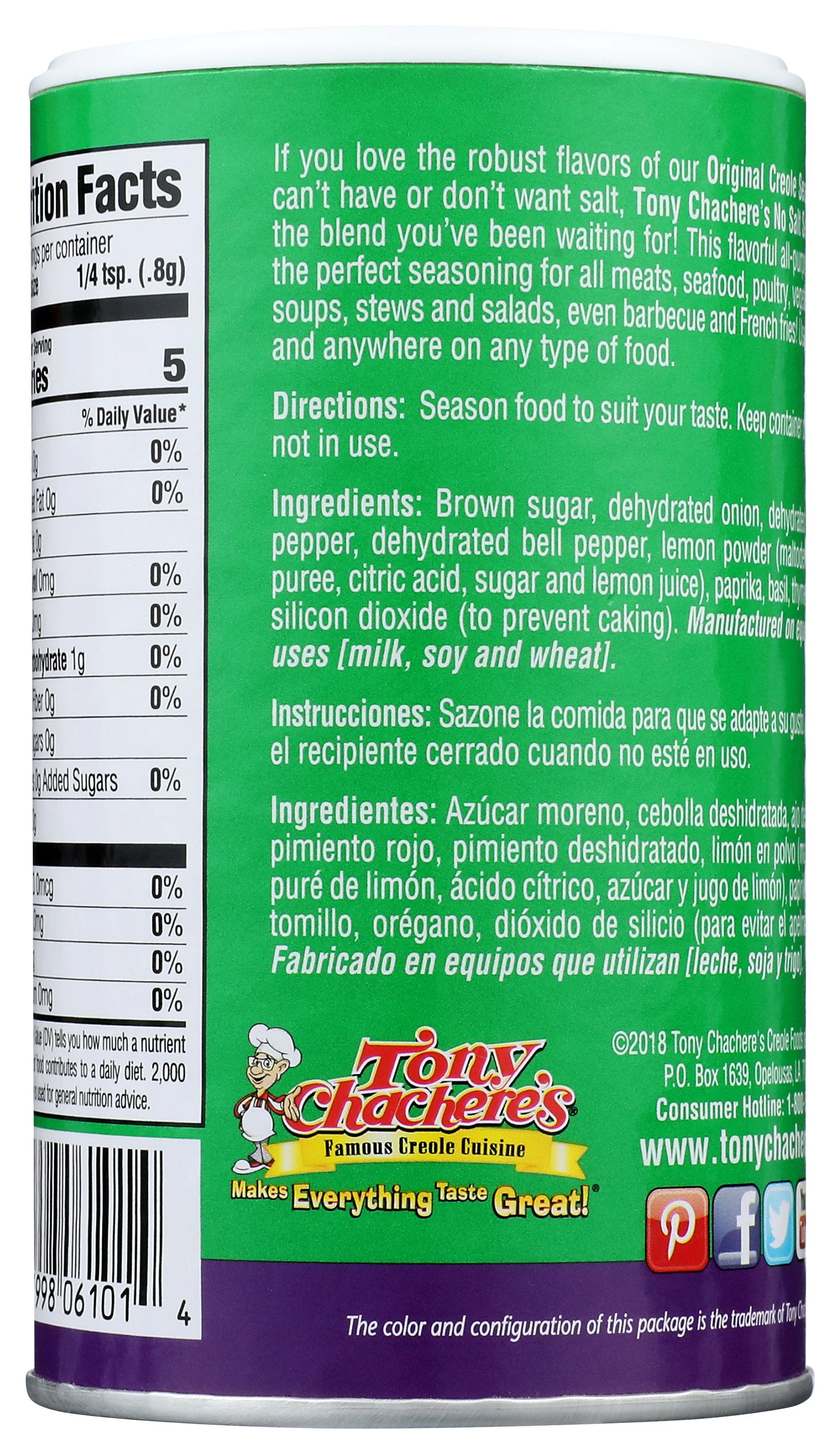 TONY CHACHERES SSNNG CREOLE NO SALT - Case of 6