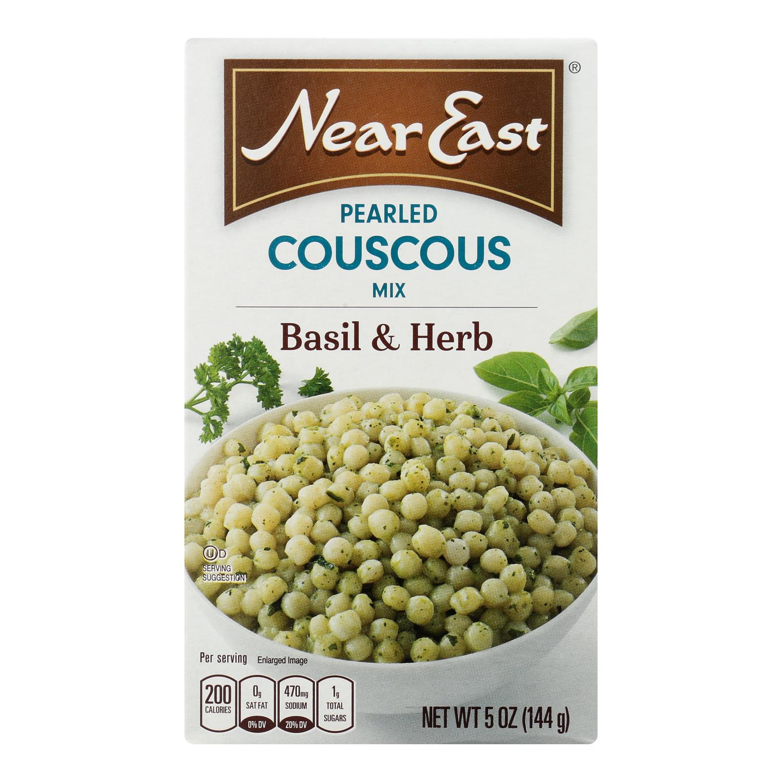 Near East Couscous Mix - Pearl Basil and Herb - Case of 12 - 5 oz.