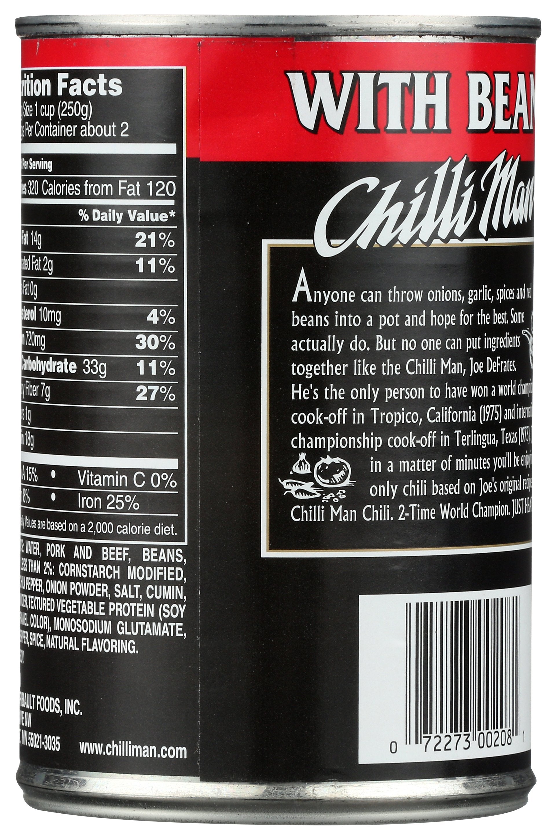 CHILLI MAN CHILI W BEAN - Case of 12