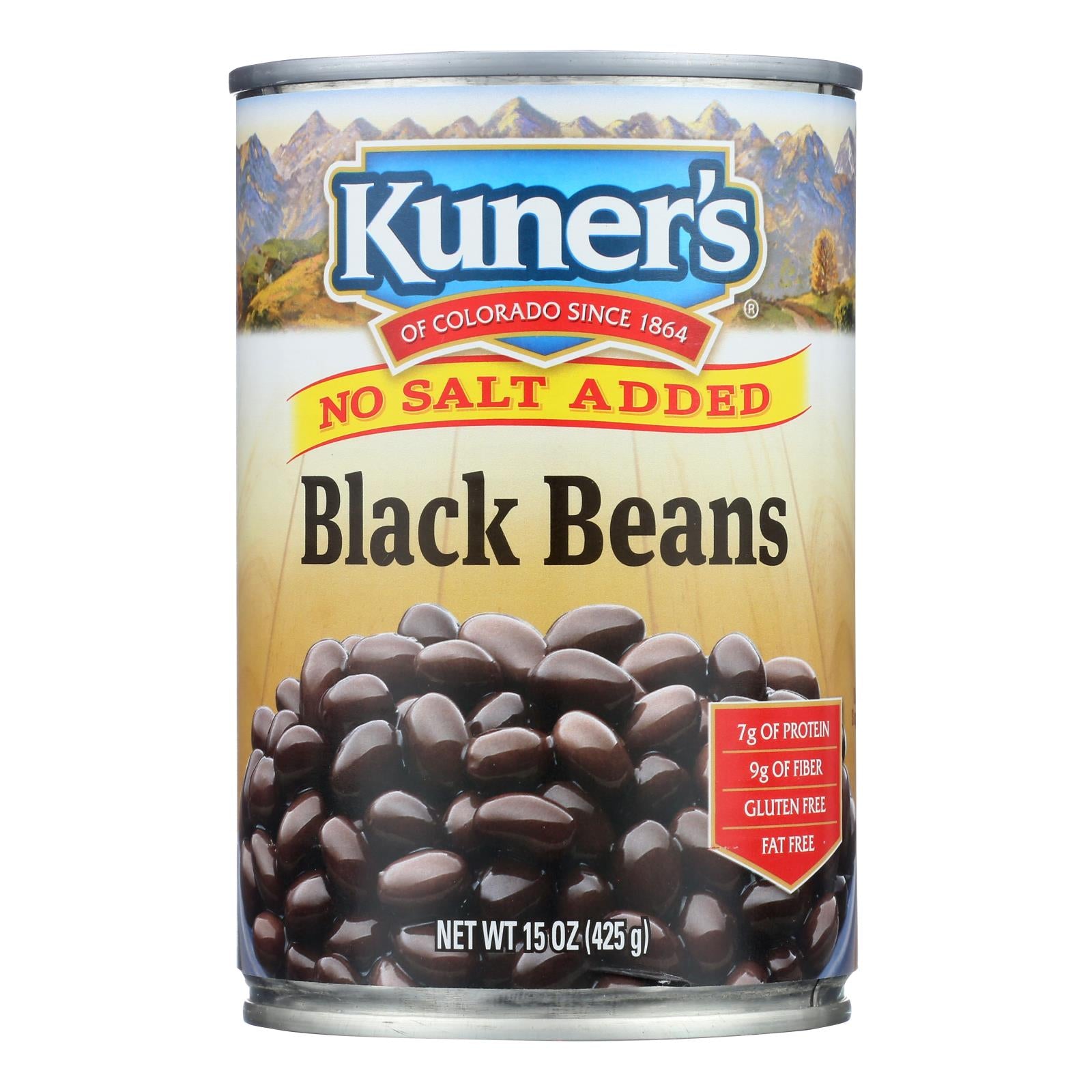 Kuner - Black Beans - No Salt Added - Case Of 12 - 15 Oz.