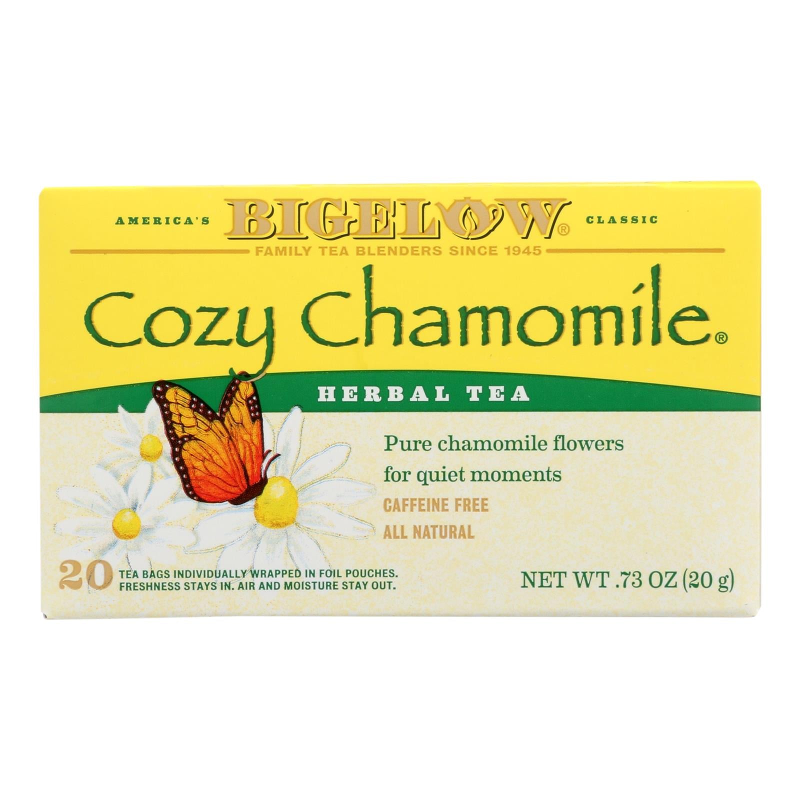 Bigelow Tea Herbal Tea - Cozy Chamomile - Case Of 6 - 20 Bag