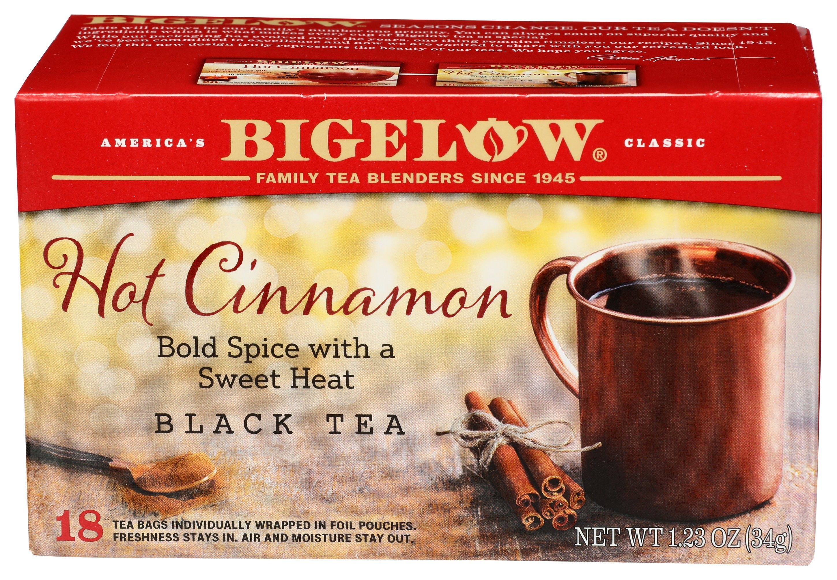 BIGELOW TEA HOT CINNAMON - Case of 6