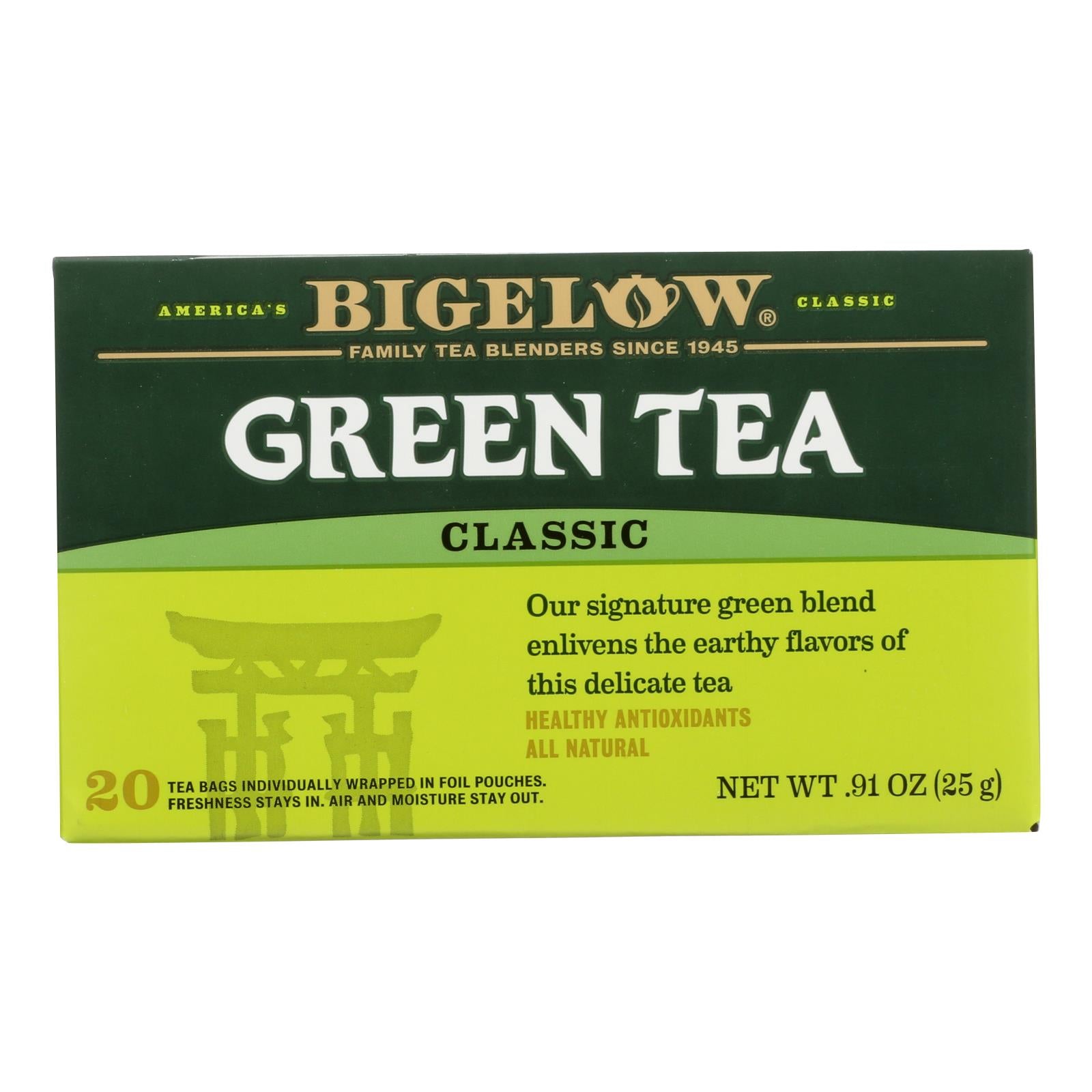 Bigelow Tea Green Tea - Classic - Case Of 6 - 20 Bag