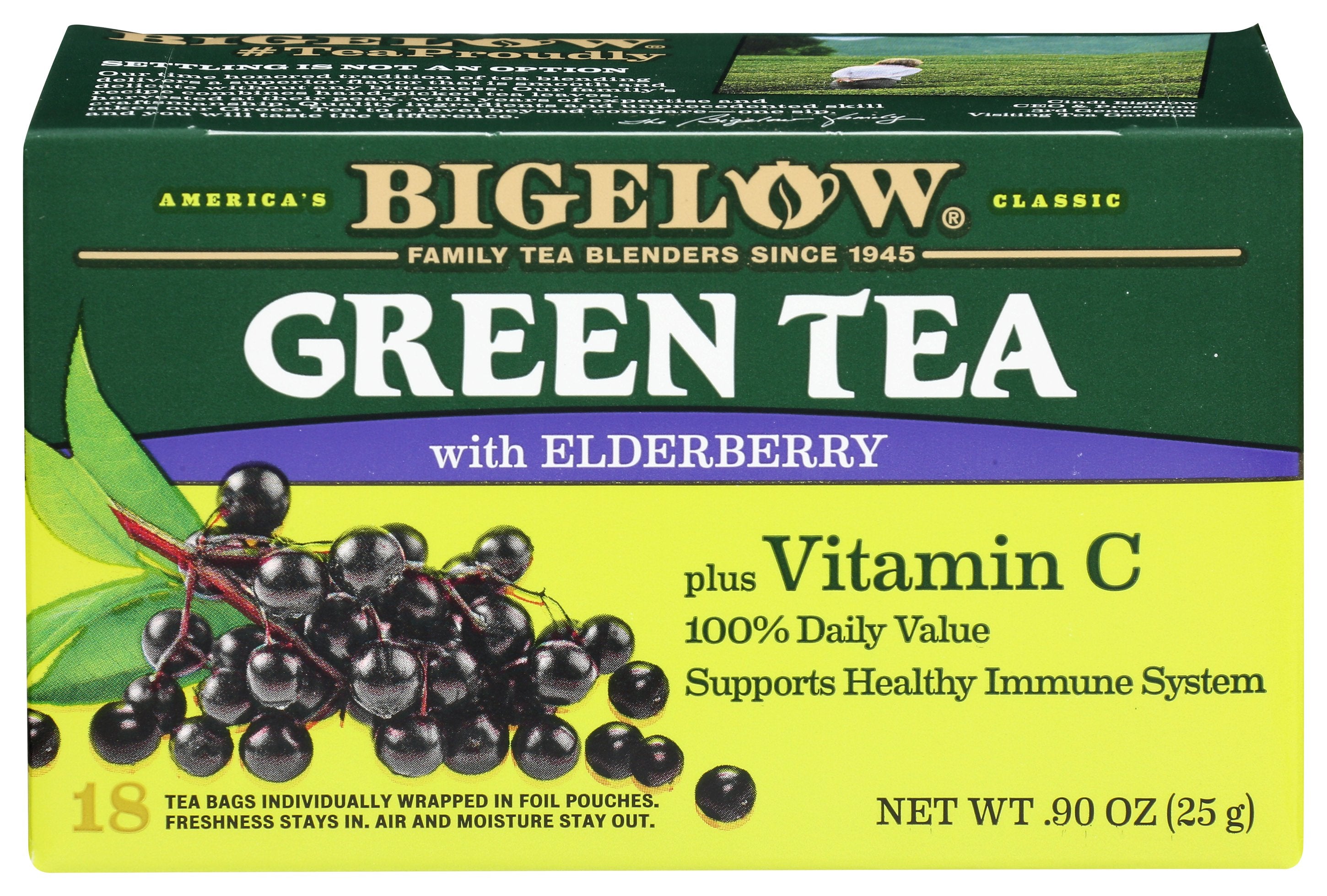 BIGELOW TEA GREEN ELDERBRY VIT C - Case of 6