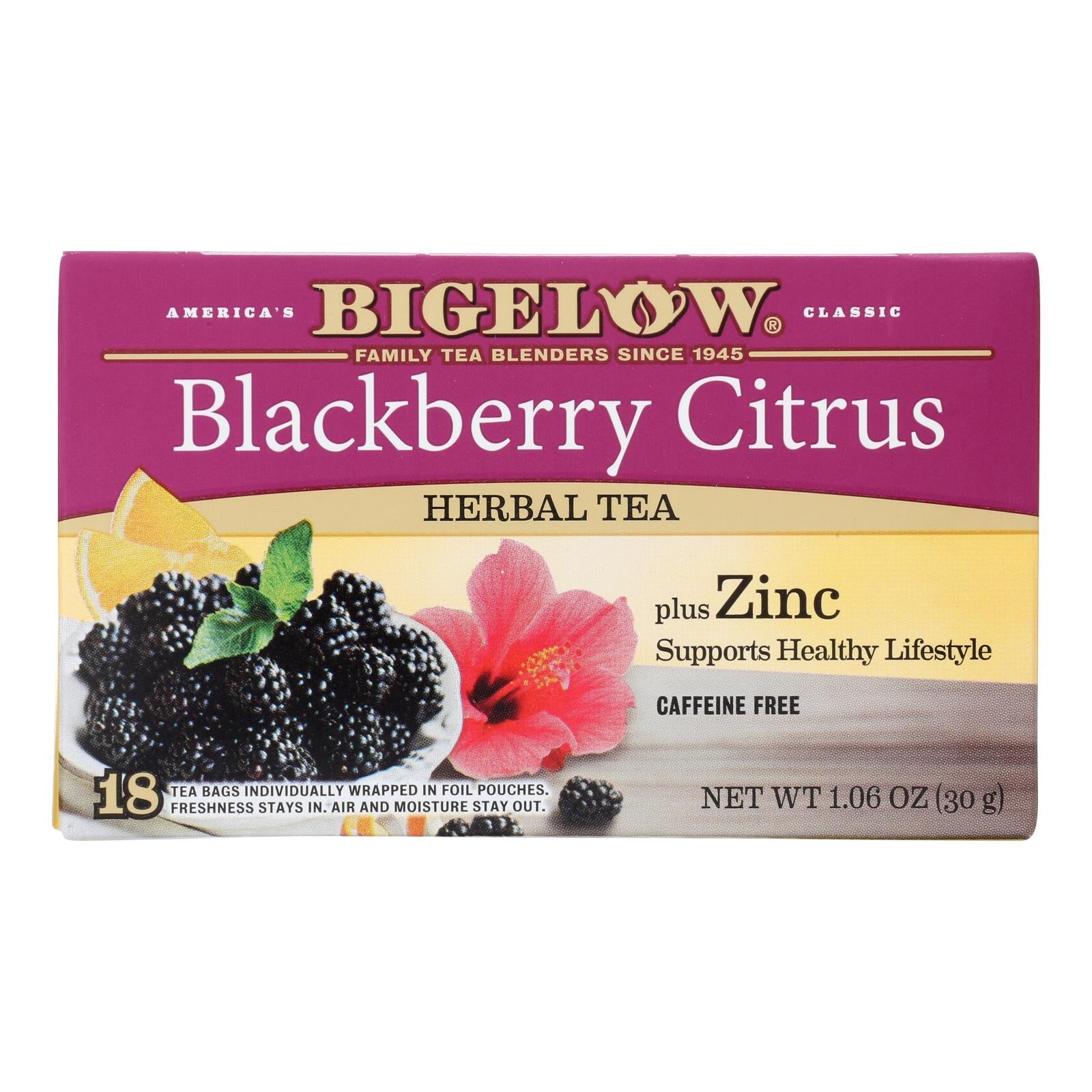 Bigelow Tea - Tea Hrbl Blckbry Citrus - Case of 6-18 BAG