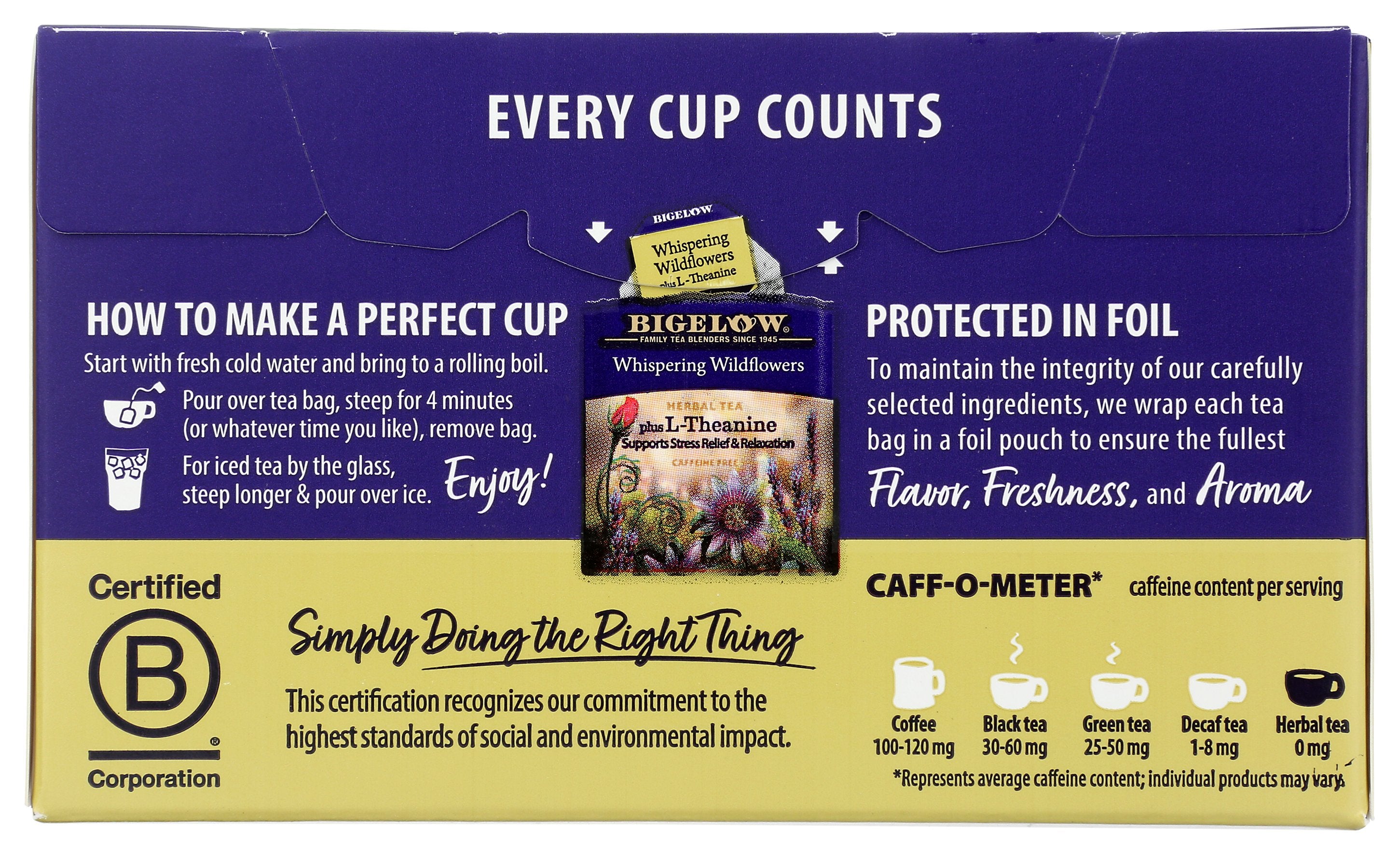 BIGELOW TEA WHSPR WLDFLWRS 18 BG - Case of 6