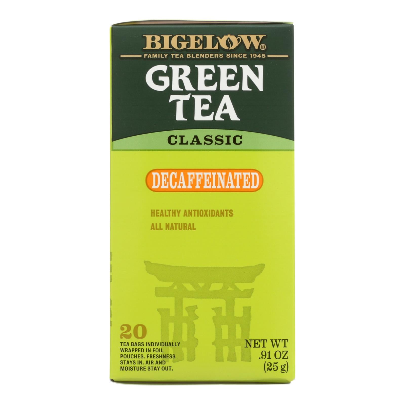 Bigelow Tea Decaf Green Tea - Case Of 6 - 20 Bag