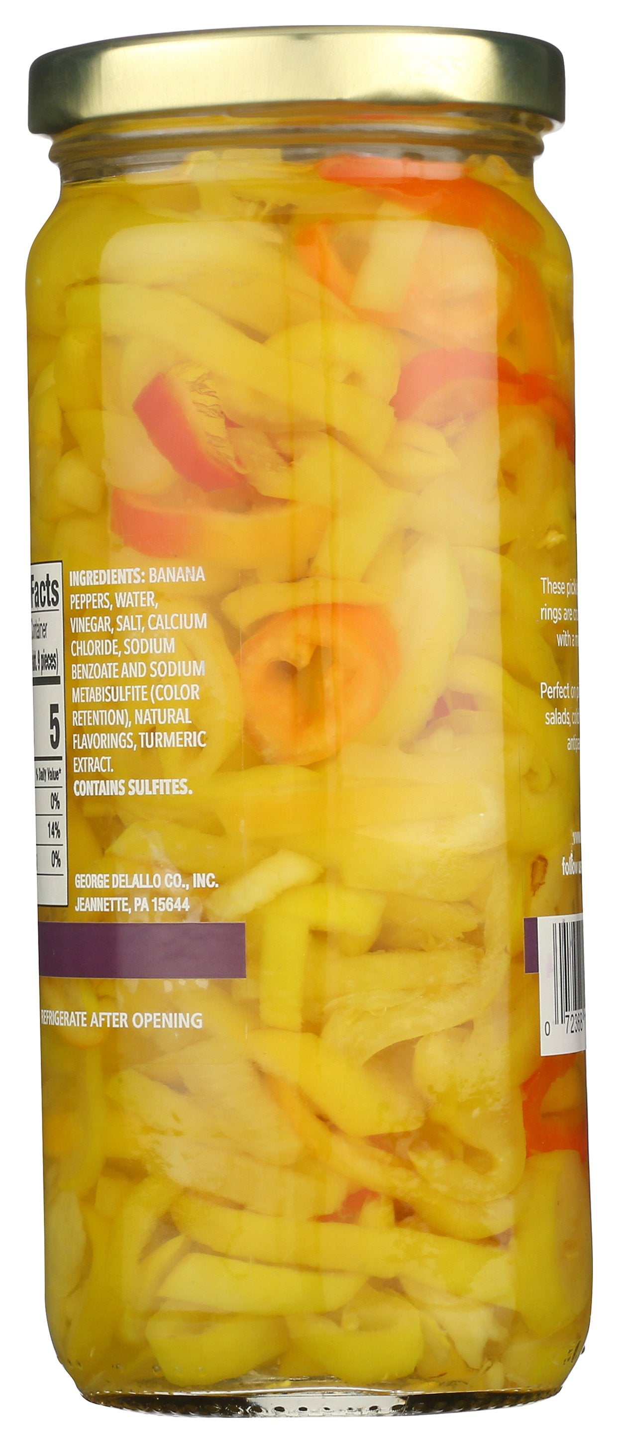 DELALLO PEPPER BANANA RING MILD - Case of 12