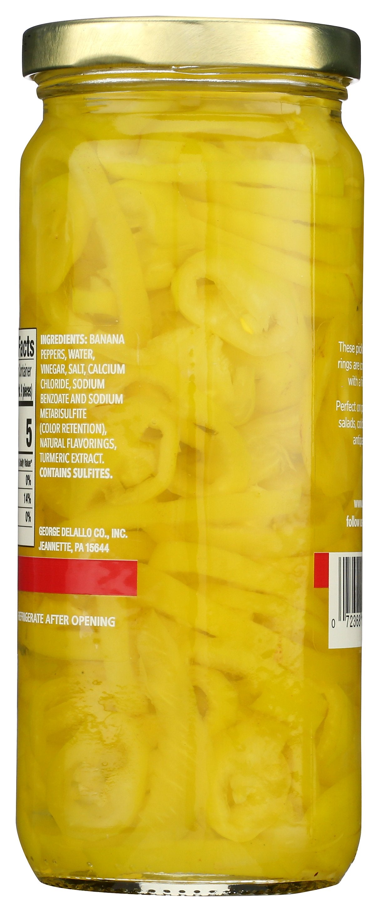 DELALLO PEPPER BANANA RING HOT - Case of 12