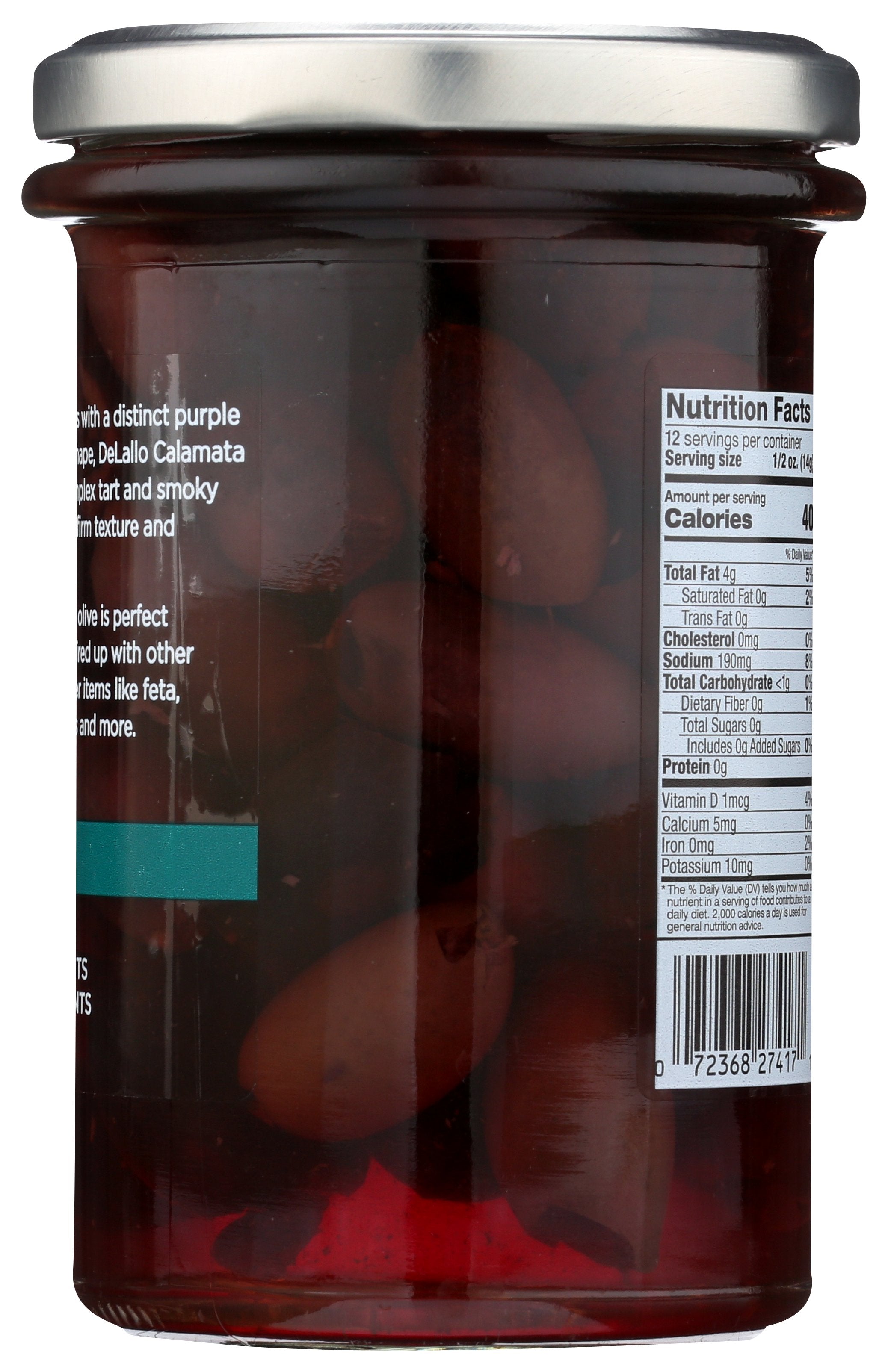 DELALLO OLIVES CALAMATA PITTED - Case of 6
