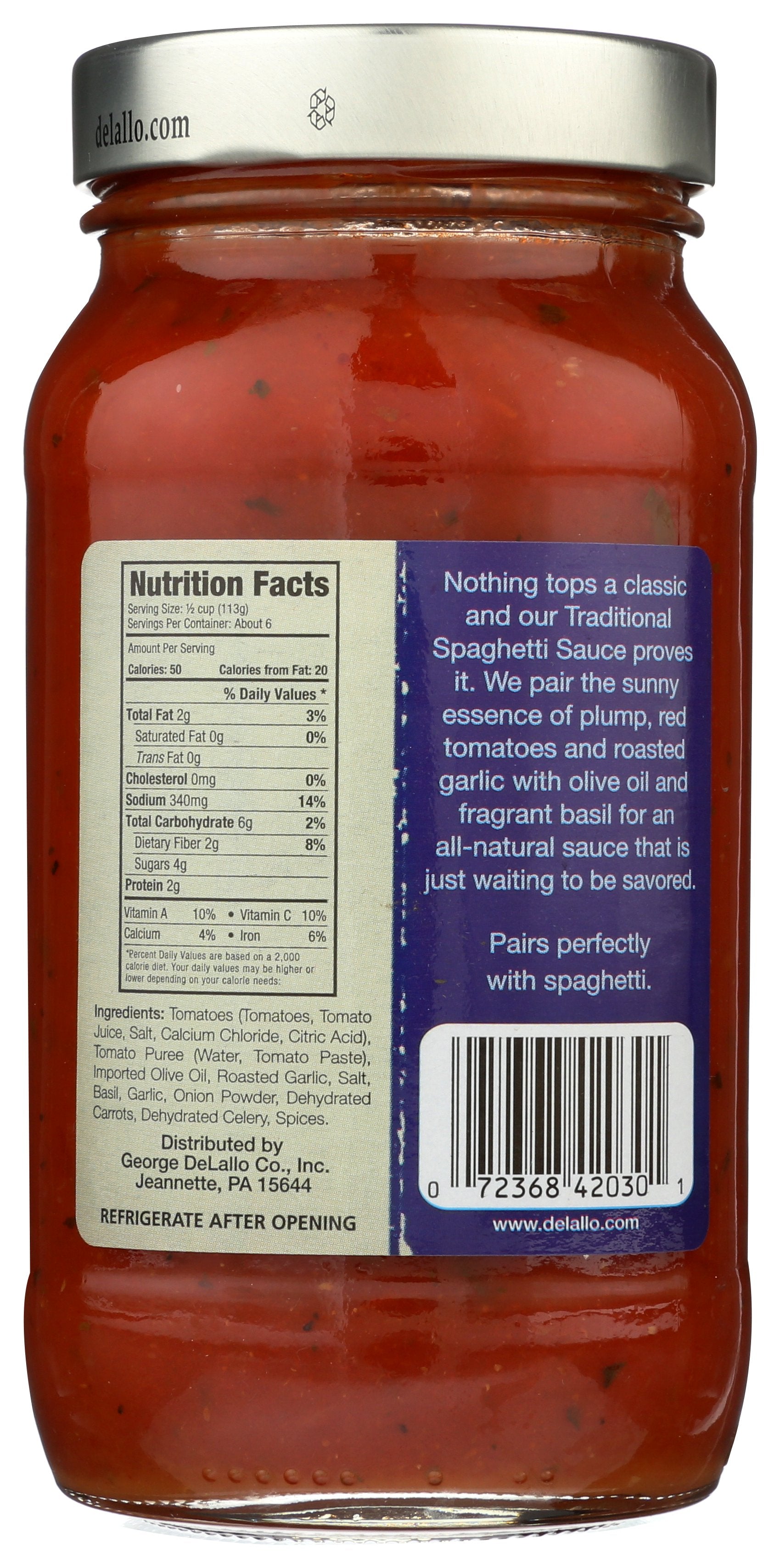 DELALLO SAUCE SPAGHETTI TRDTNL - Case of 12