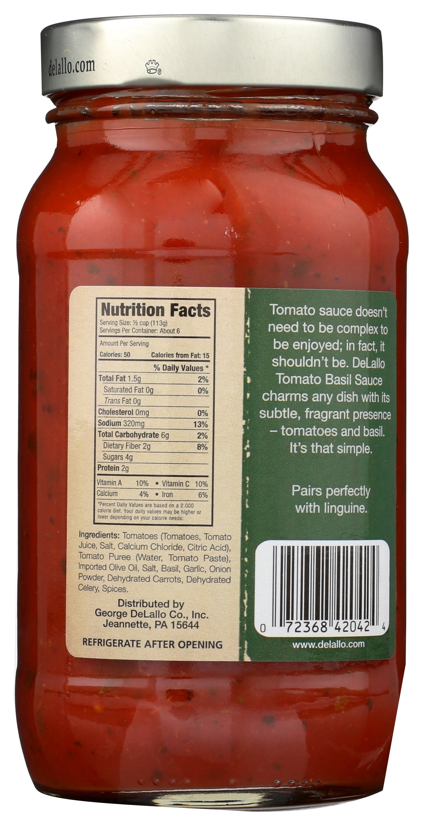 DELALLO SAUCE TOMATO BASIL - Case of 12