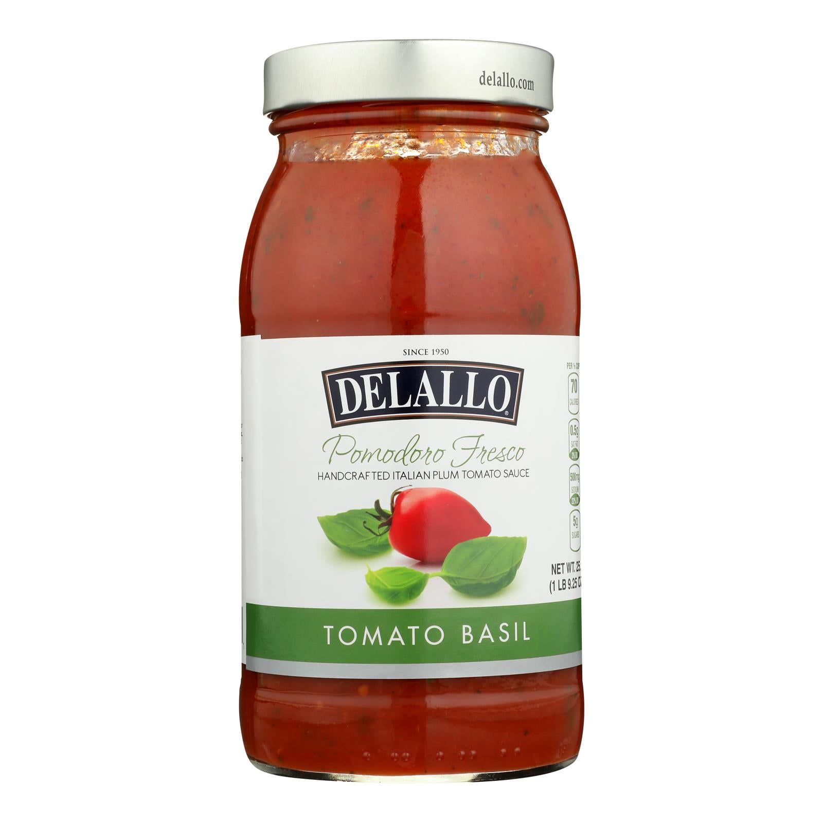 Delallo Sauce - Fresco - Tomato Basil - Case of 6 - 25.25 fl oz