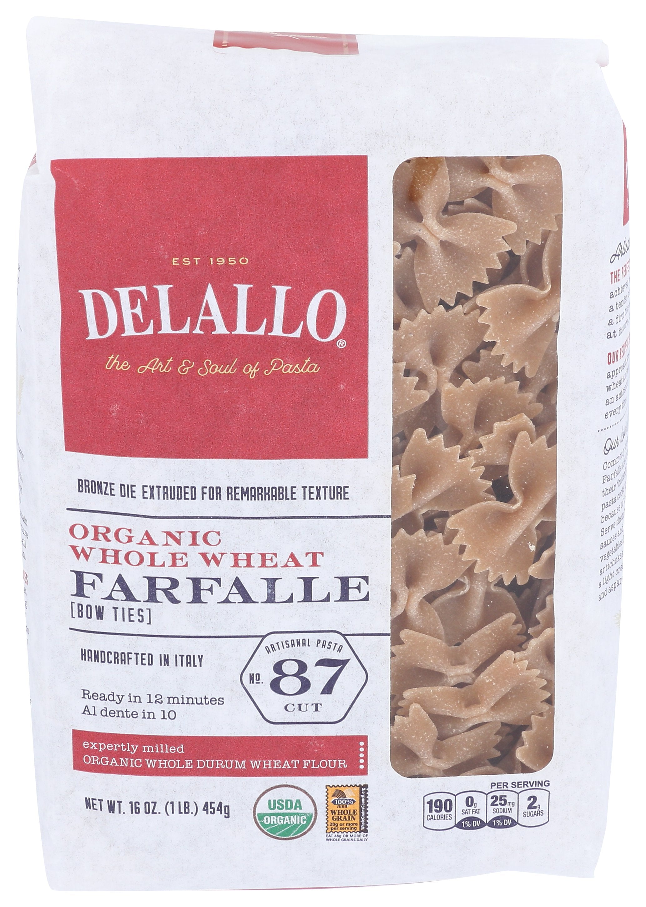 DELALLO PASTA WHLWHT FARFALLE - Case of 8