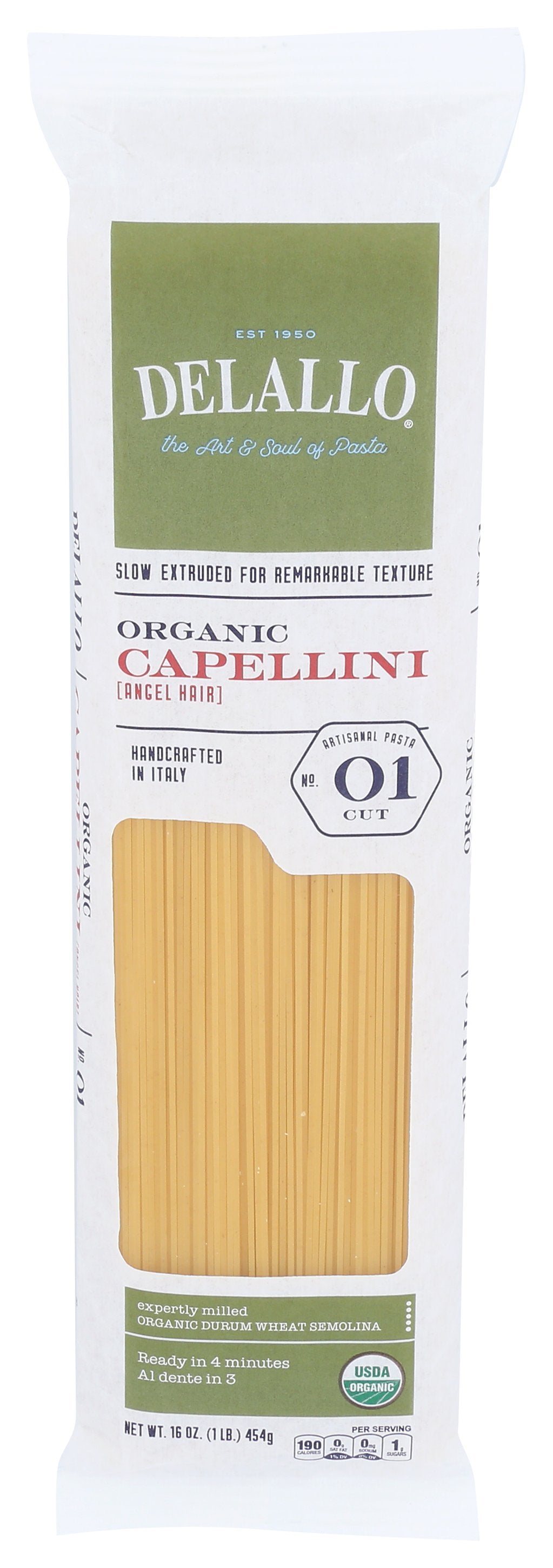 DELALLO PASTA CAPELLINI ORG - Case of 16