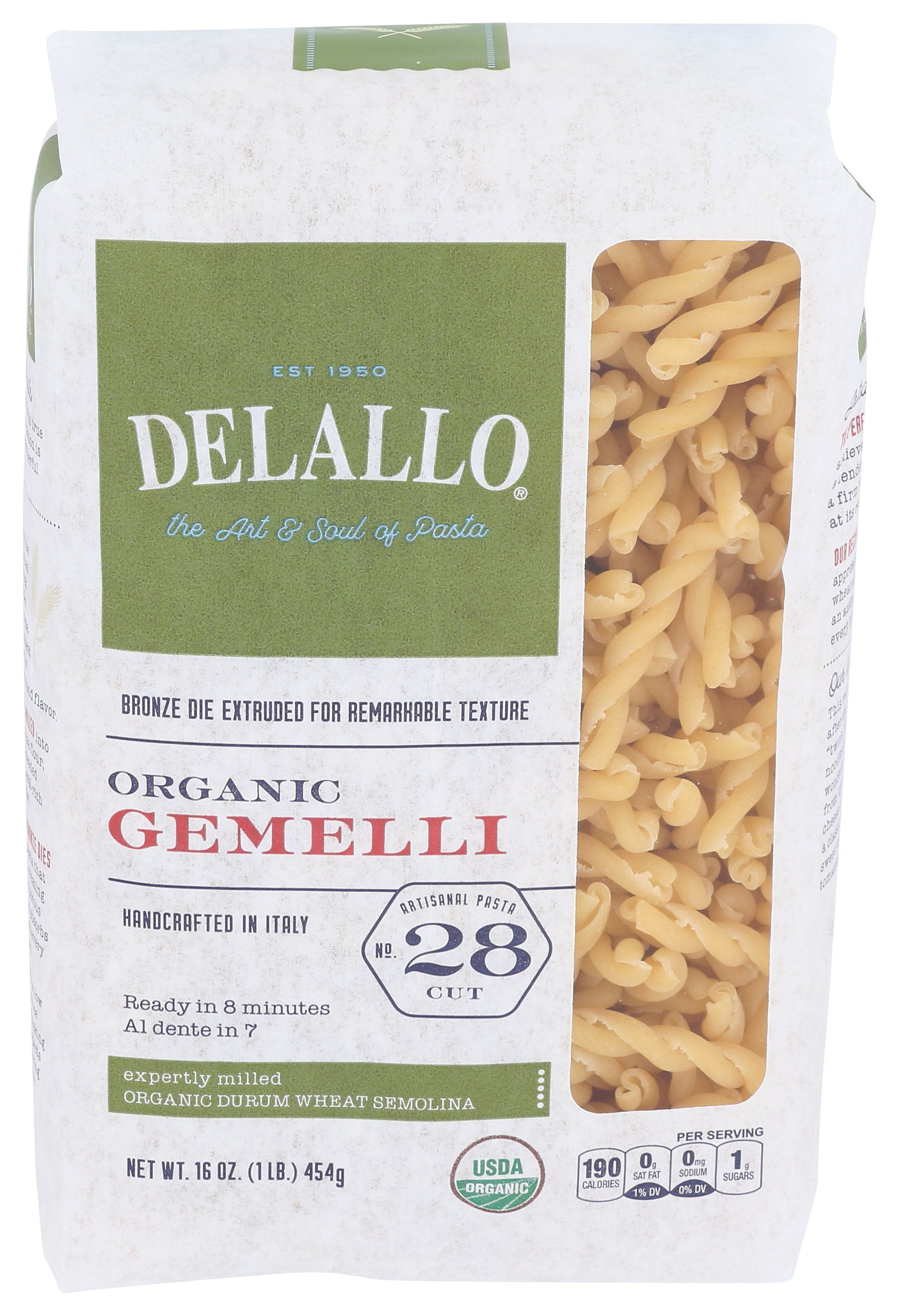 DELALLO PASTA SEMOLINA GEMELLI OR - Case of 8