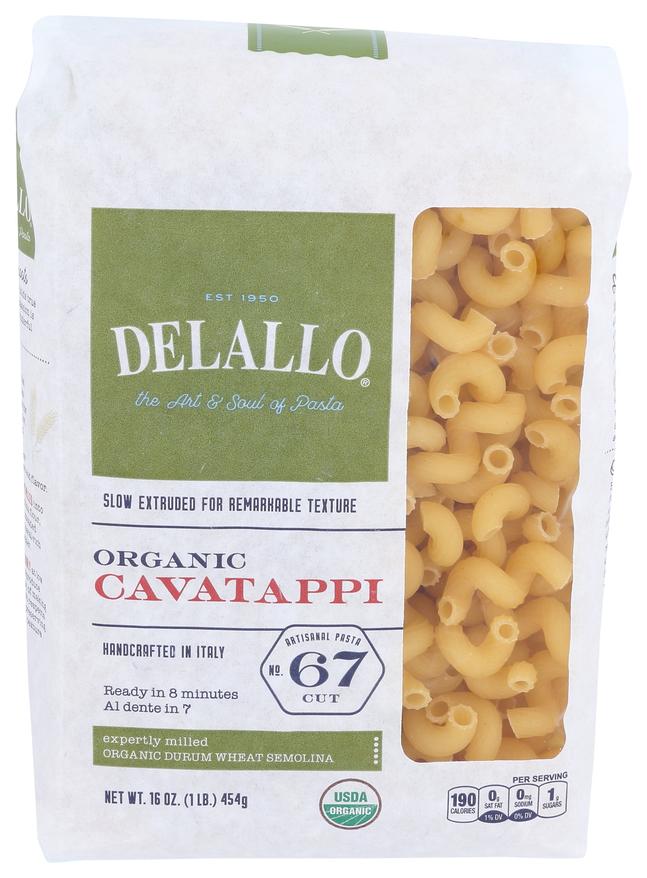 DELALLO PASTA CAVATAPPI ORG - Case of 8