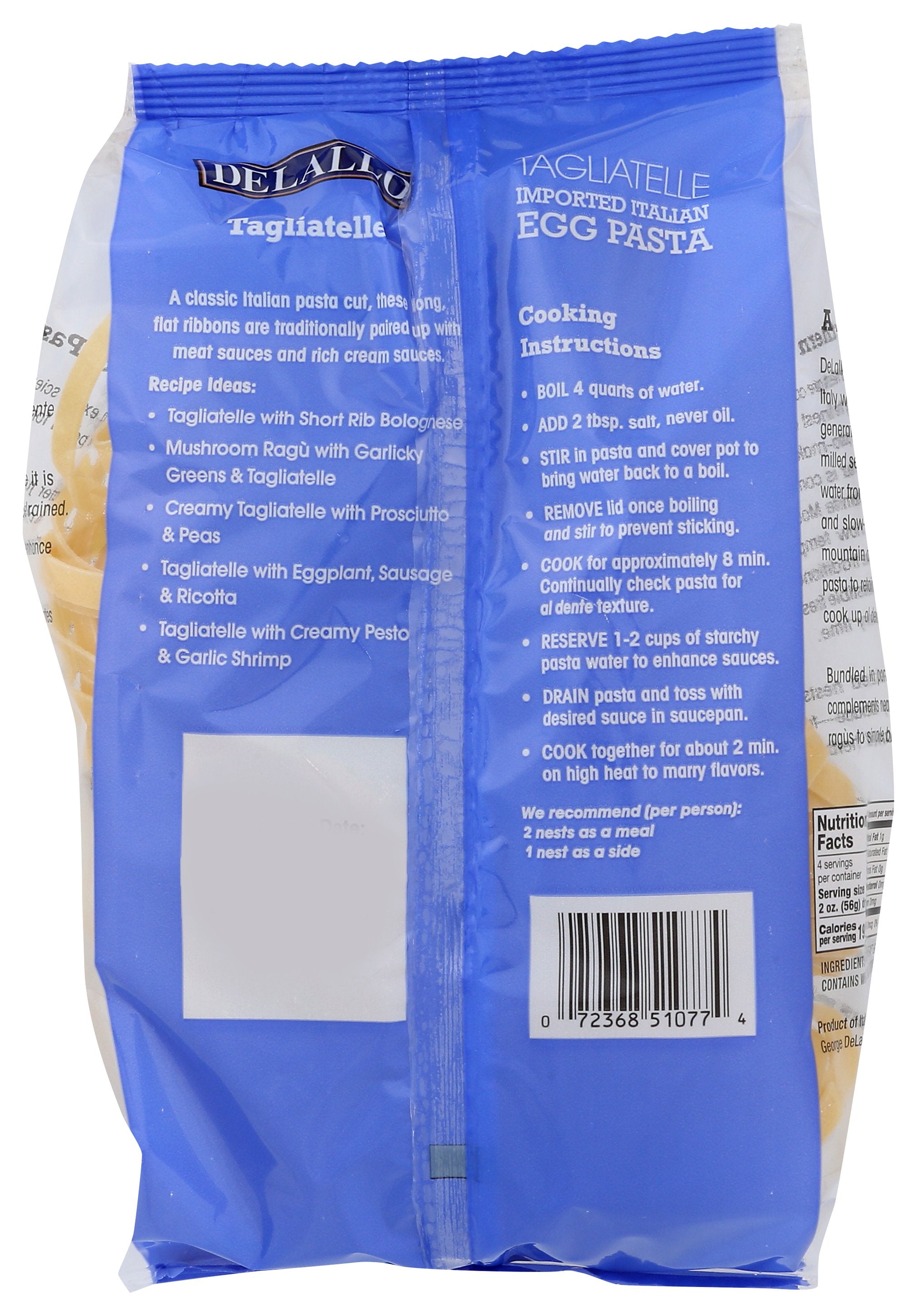 DELALLO PASTA TAGLIATELLE NEST - Case of 12