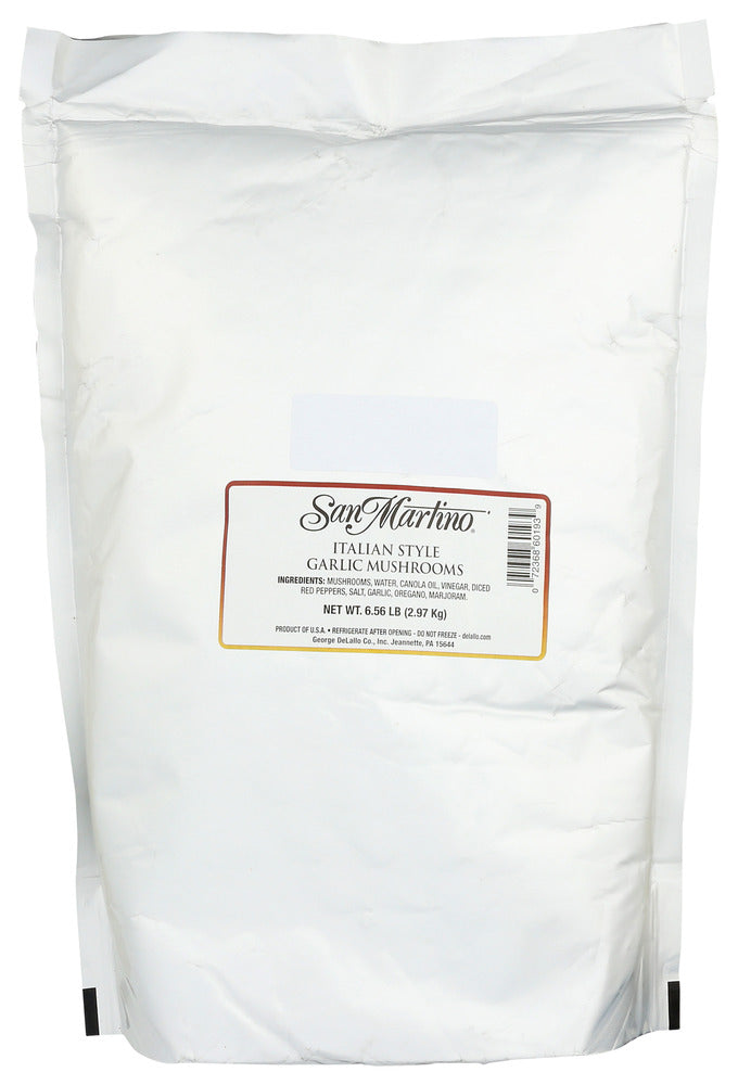 Delallo Italian Style Garlic Mushrooms - Case of 3 - 105 oz