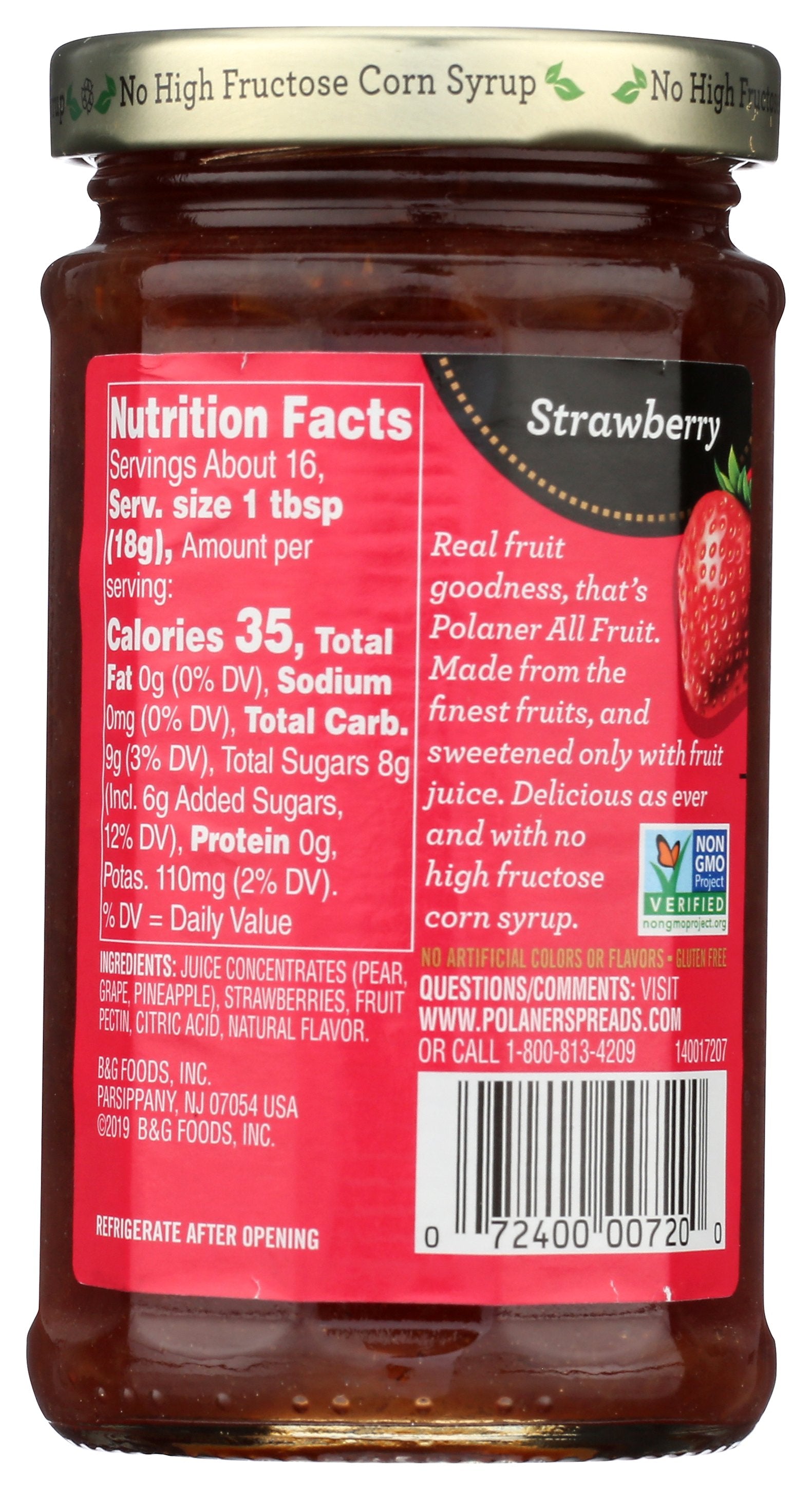 POLANER FRUIT SPRD STRWBRY - Case of 12 [POLANER ALL FRUIT STRAWBERRY SPREADABLE - 10 OZ]